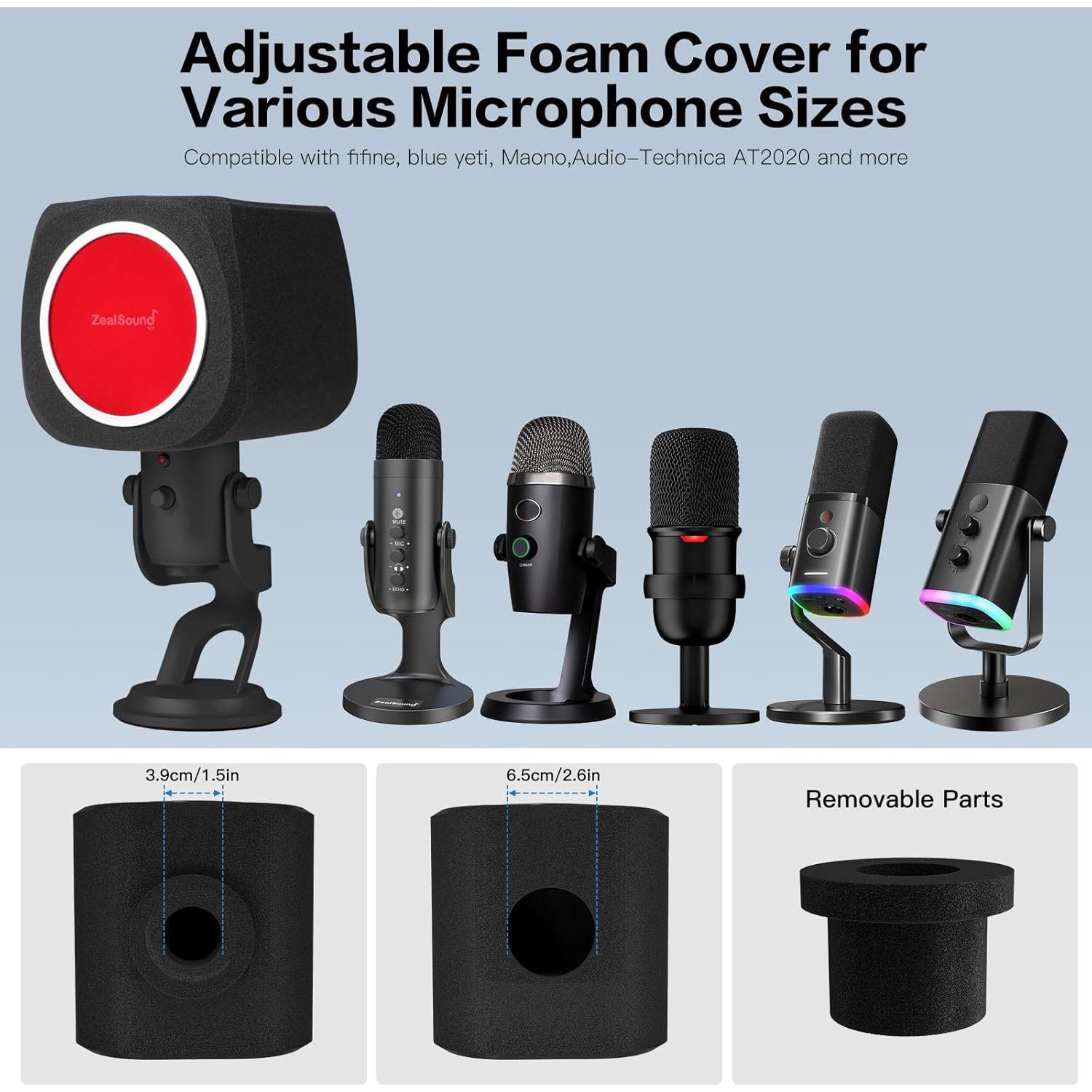 Micrófono USB ZealSound K66T con Filtro Pop y Accesorios