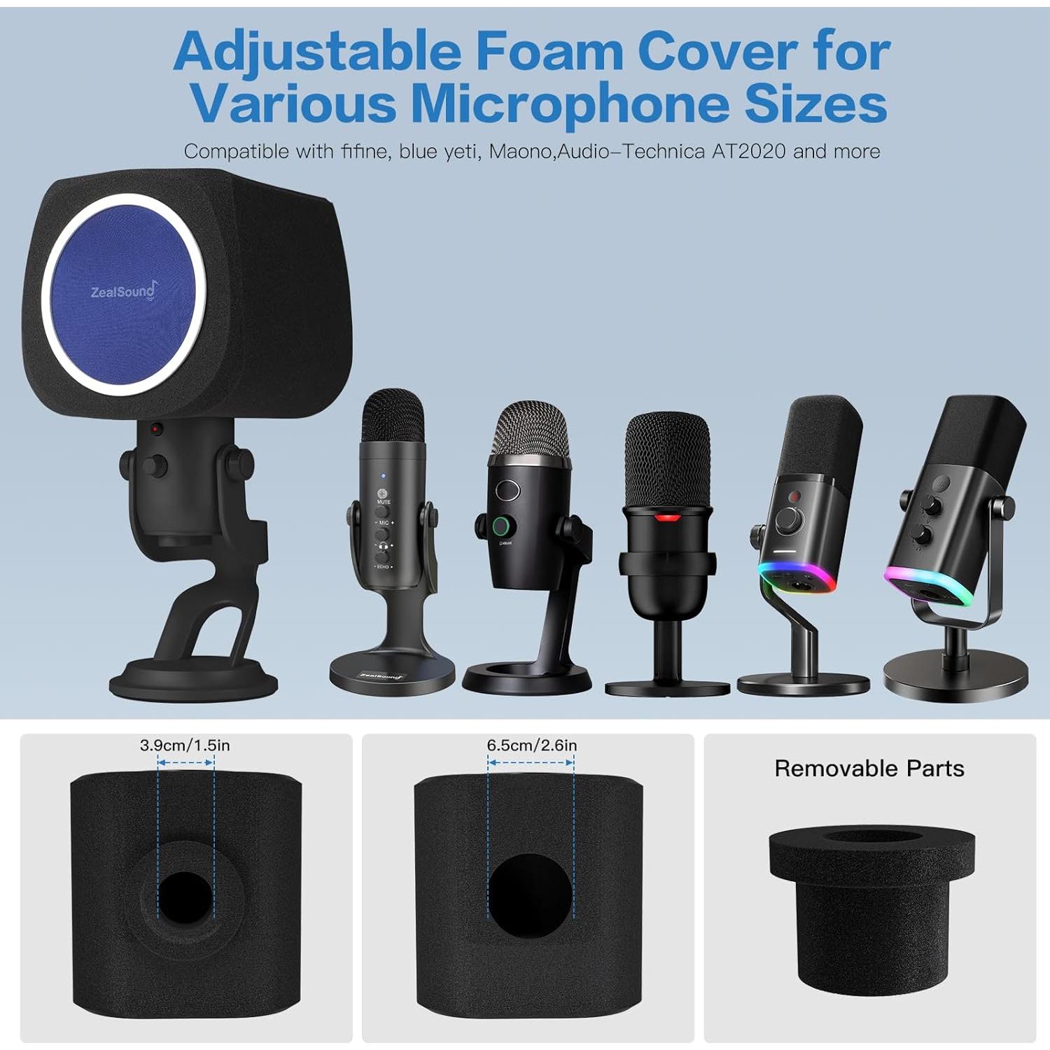 Micrófono USB ZealSound K66T con Filtro Pop y Accesorios