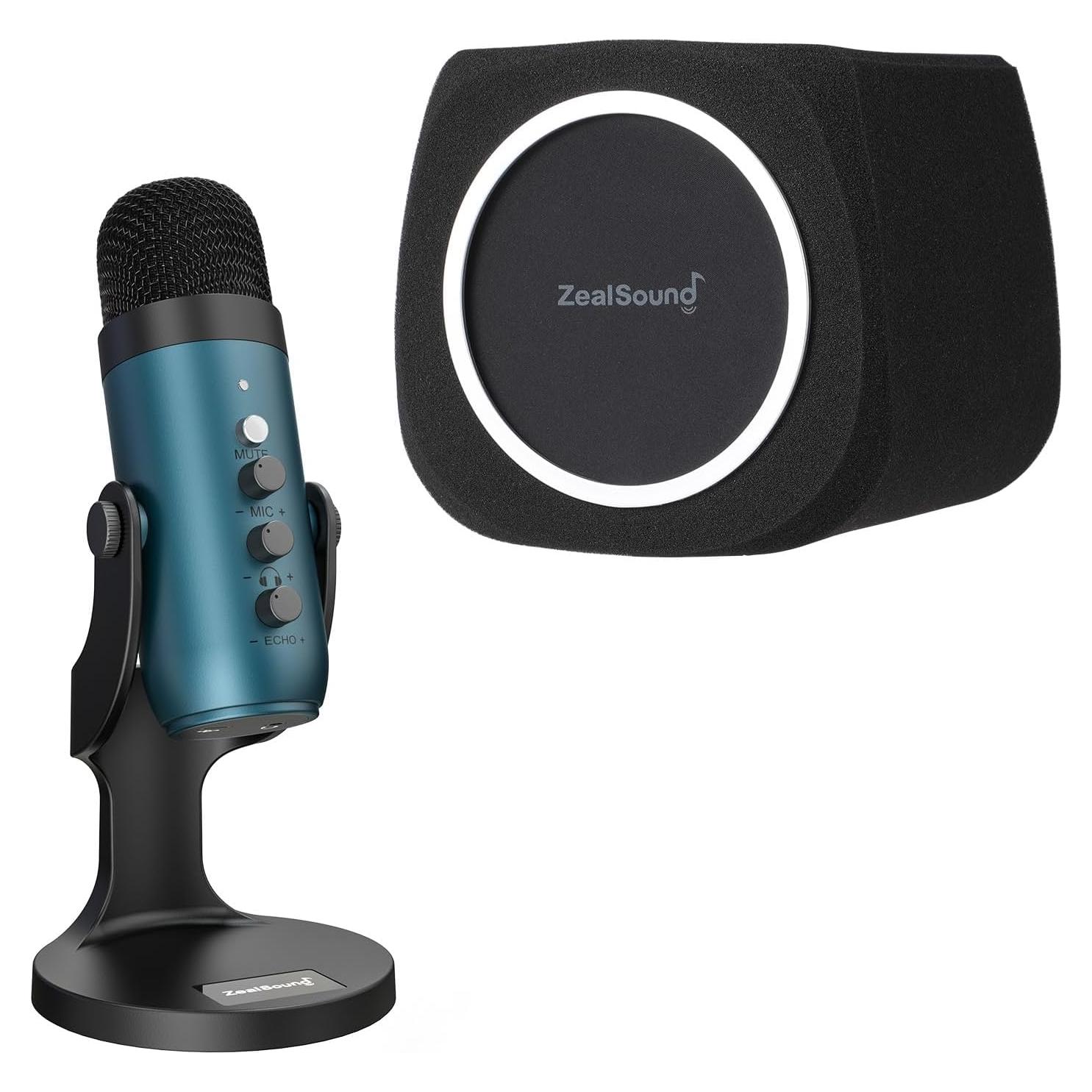 Micrófono USB ZealSound K66T con Filtro Pop y Accesorios