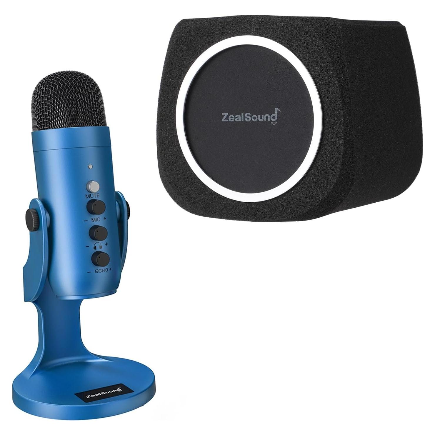 Micrófono USB ZealSound K66B con Filtro Pop y Soporte