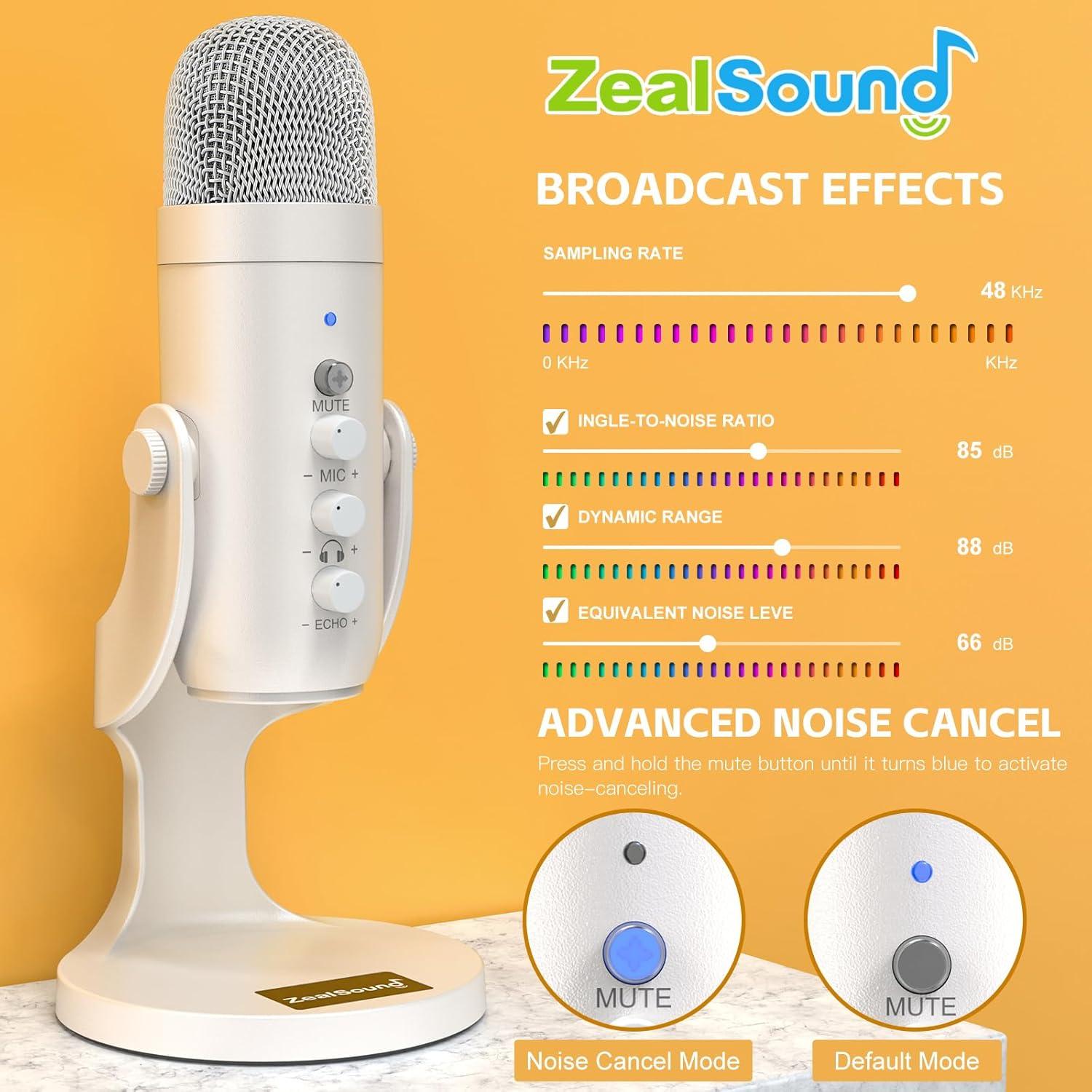 Micrófono de Condensador USB ZealSound A68 Pro 192kHz