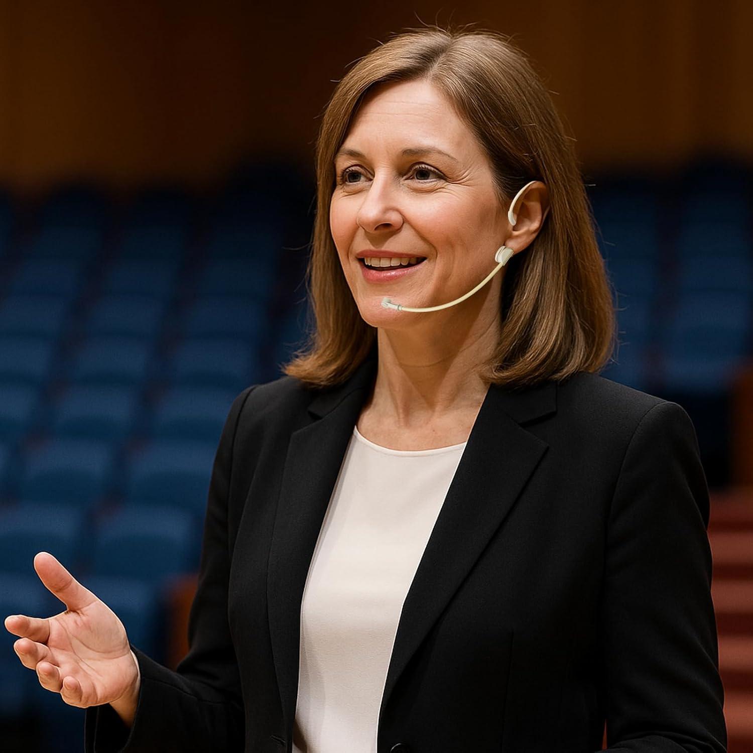 J K MIC-J 069 Earhook Headworn Headset Unidirectional Microphone - Standard 1/8" TRS Connector