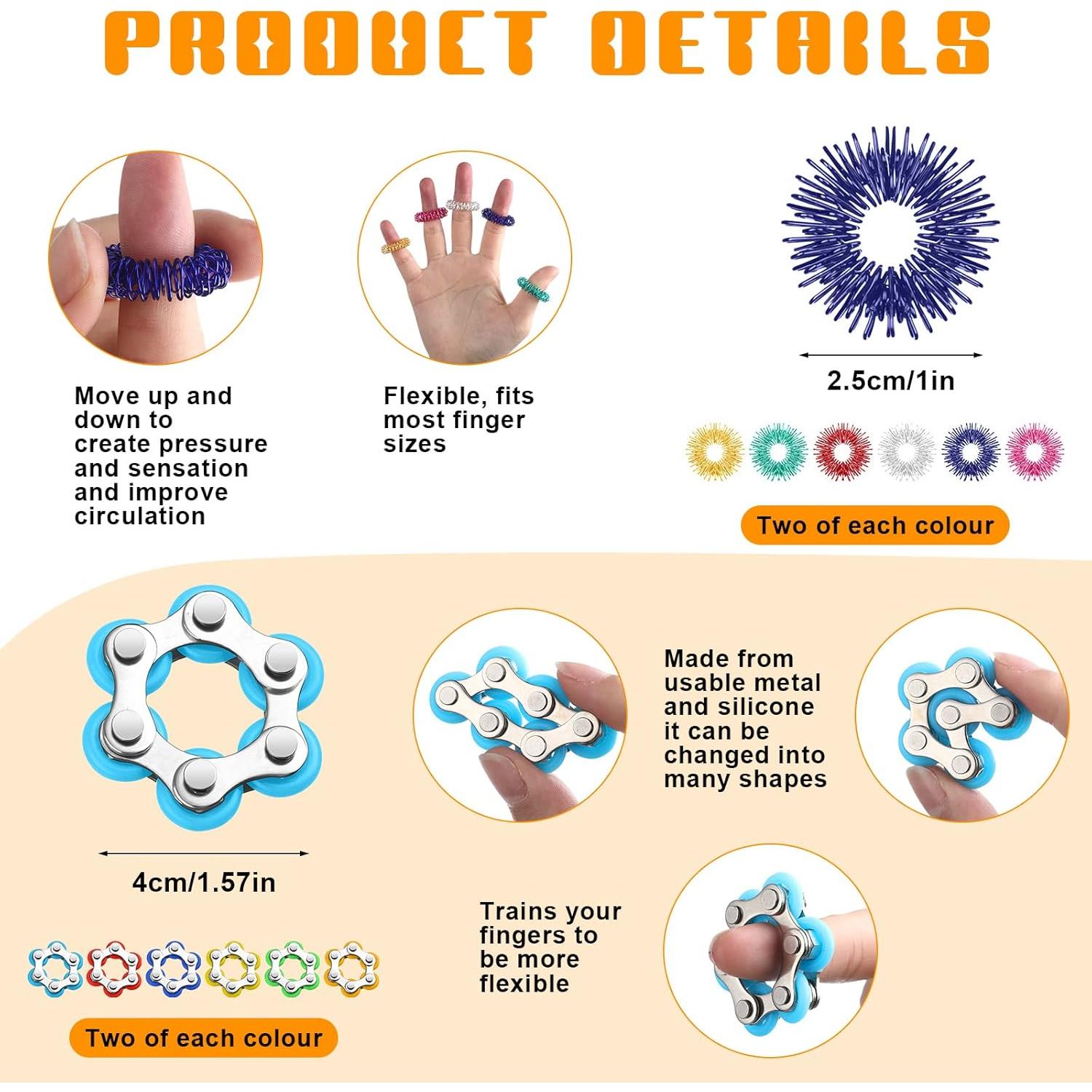 Juguetes Antiestrés Jexine 48 Pcs para Adultos y Adolescentes