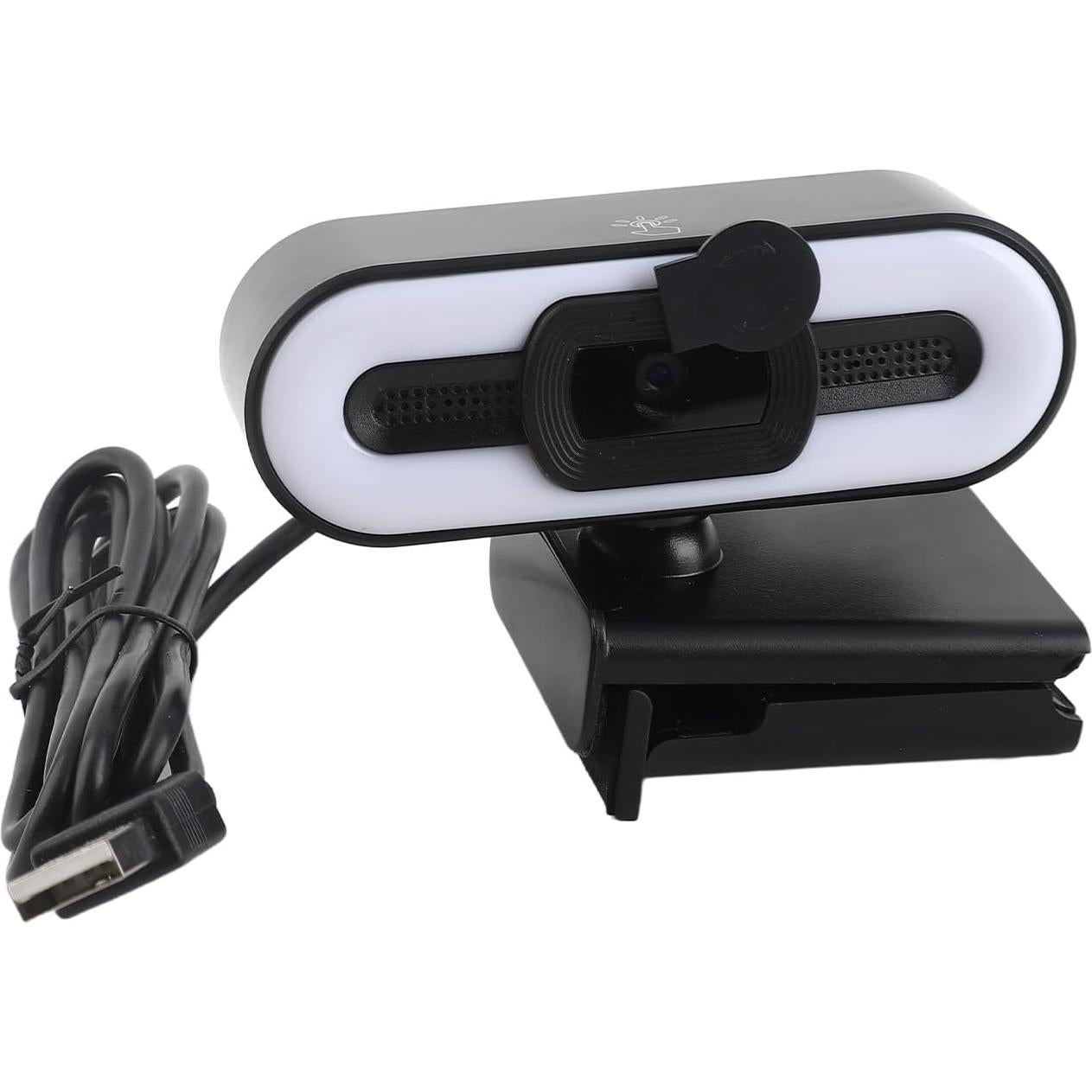 Cámara Web 4K YUEHISY con Micrófono y Luz de Relleno