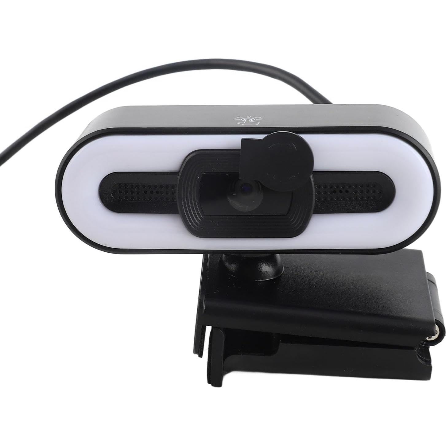 Cámara Web 4K YUEHISY con Micrófono y Luz de Relleno