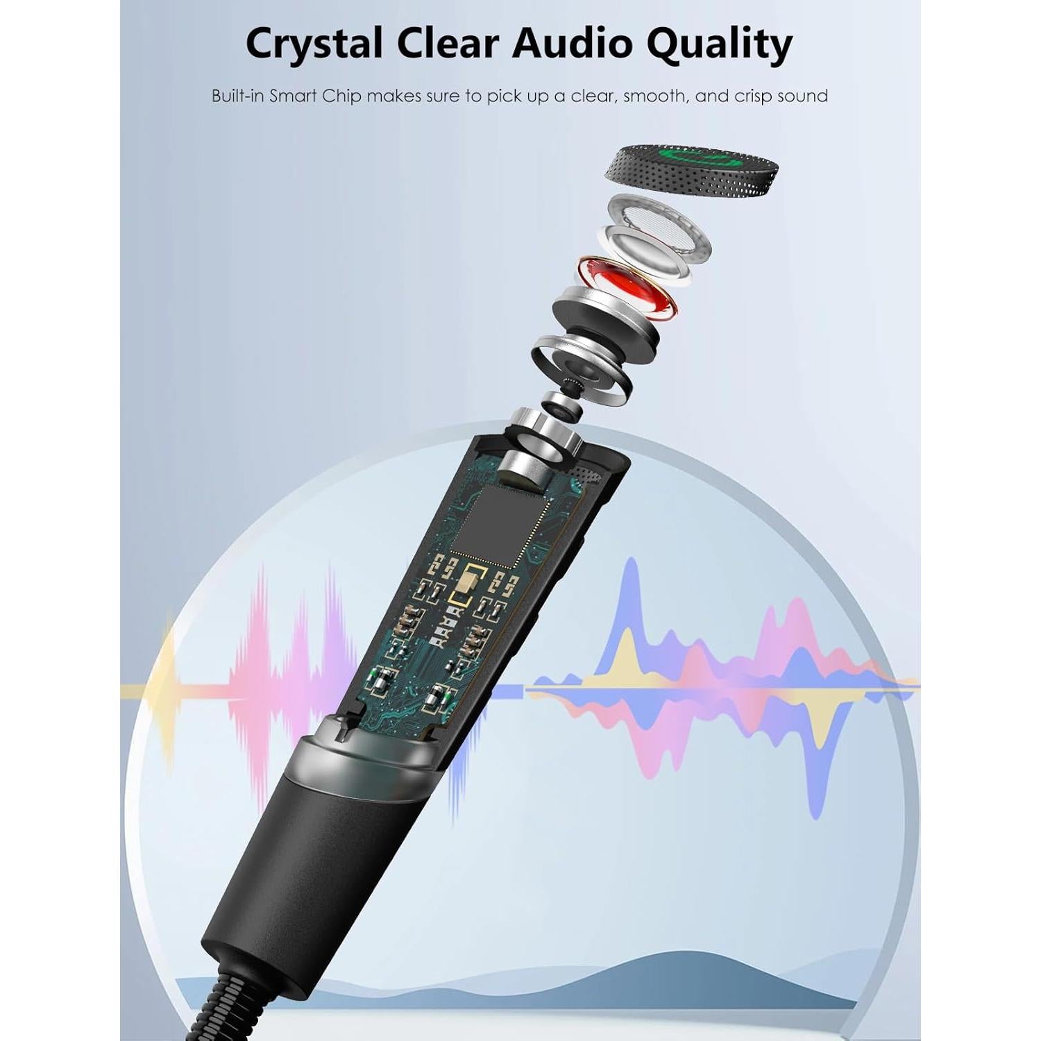 Micrófono USB MillSO Omnidireccional Cuello de Ganso 40g