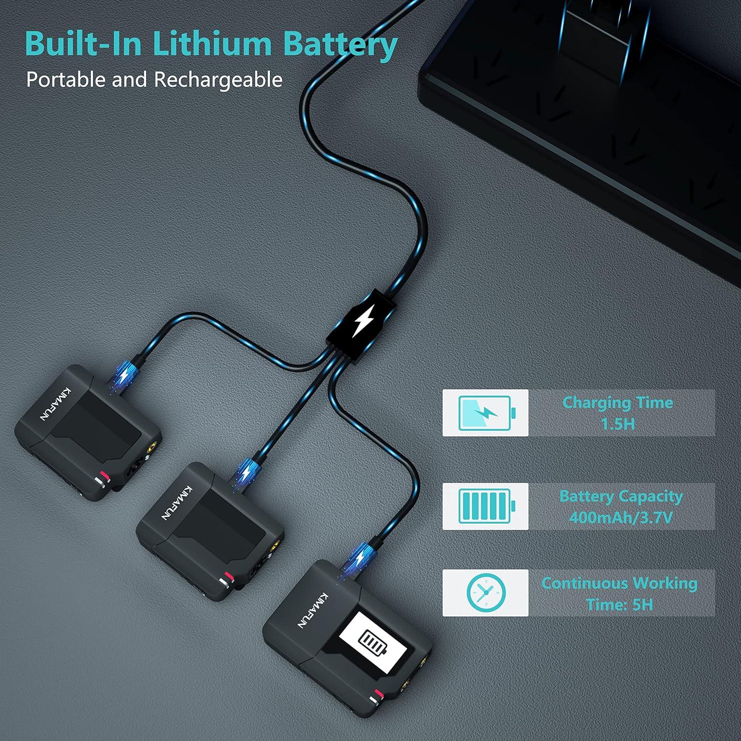 Micrófono Lavalier Inalámbrico KIMAFUN KM-G50-2 Doble