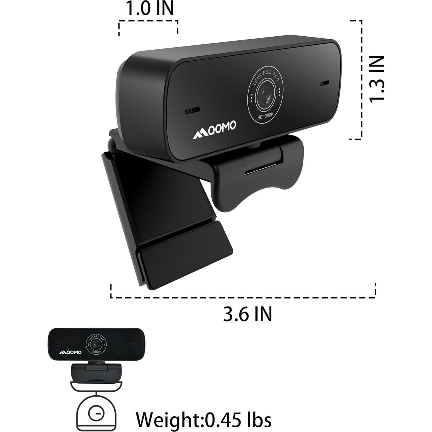 Webcam Full HD 1080p QOMO QWC 004 con Micrófono y Rotación