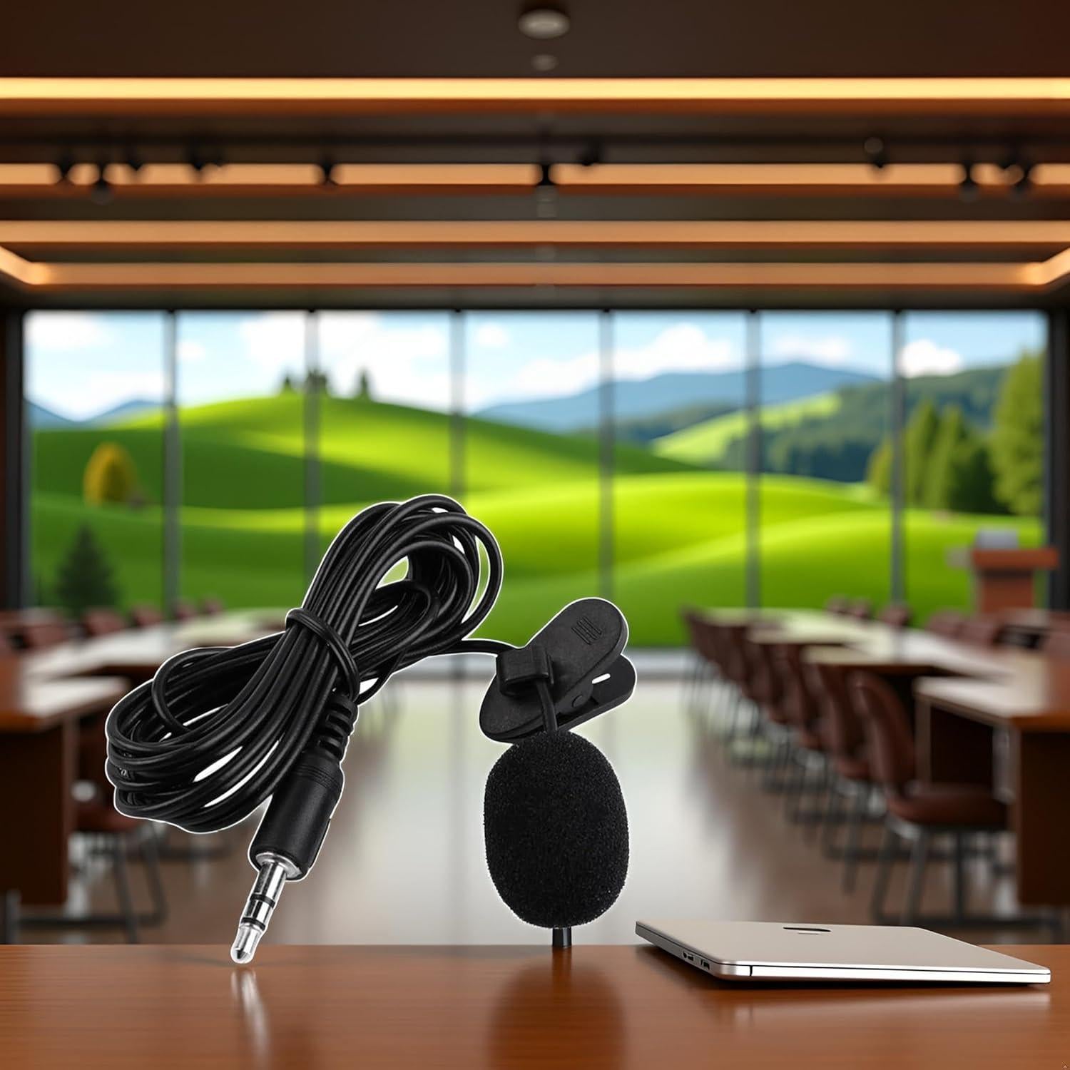 Micrófono Lavalier con Cable 3.5mm WsjiaboFux para PC y Teléfono