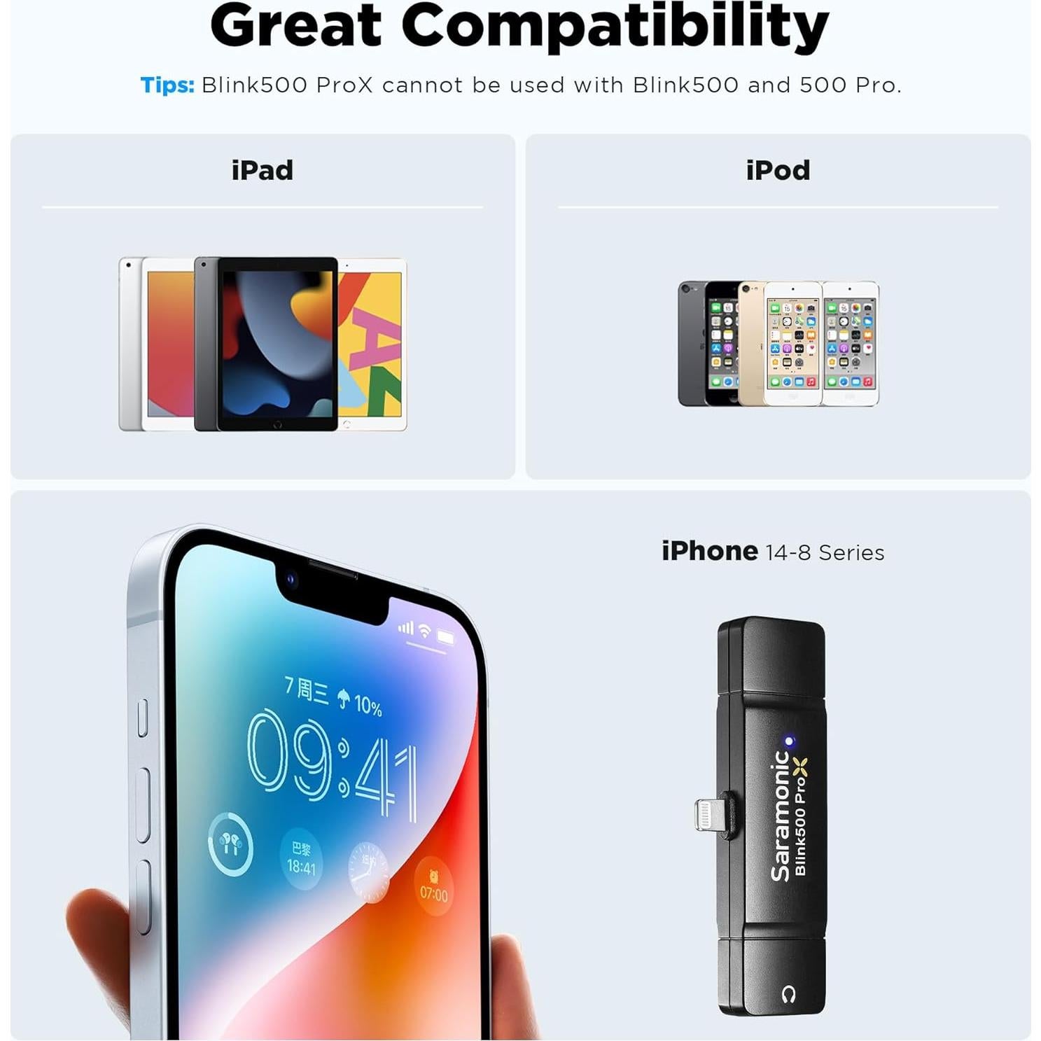 Micrófono Lavalier Inalámbrico Saramonic Blink500 ProX B4