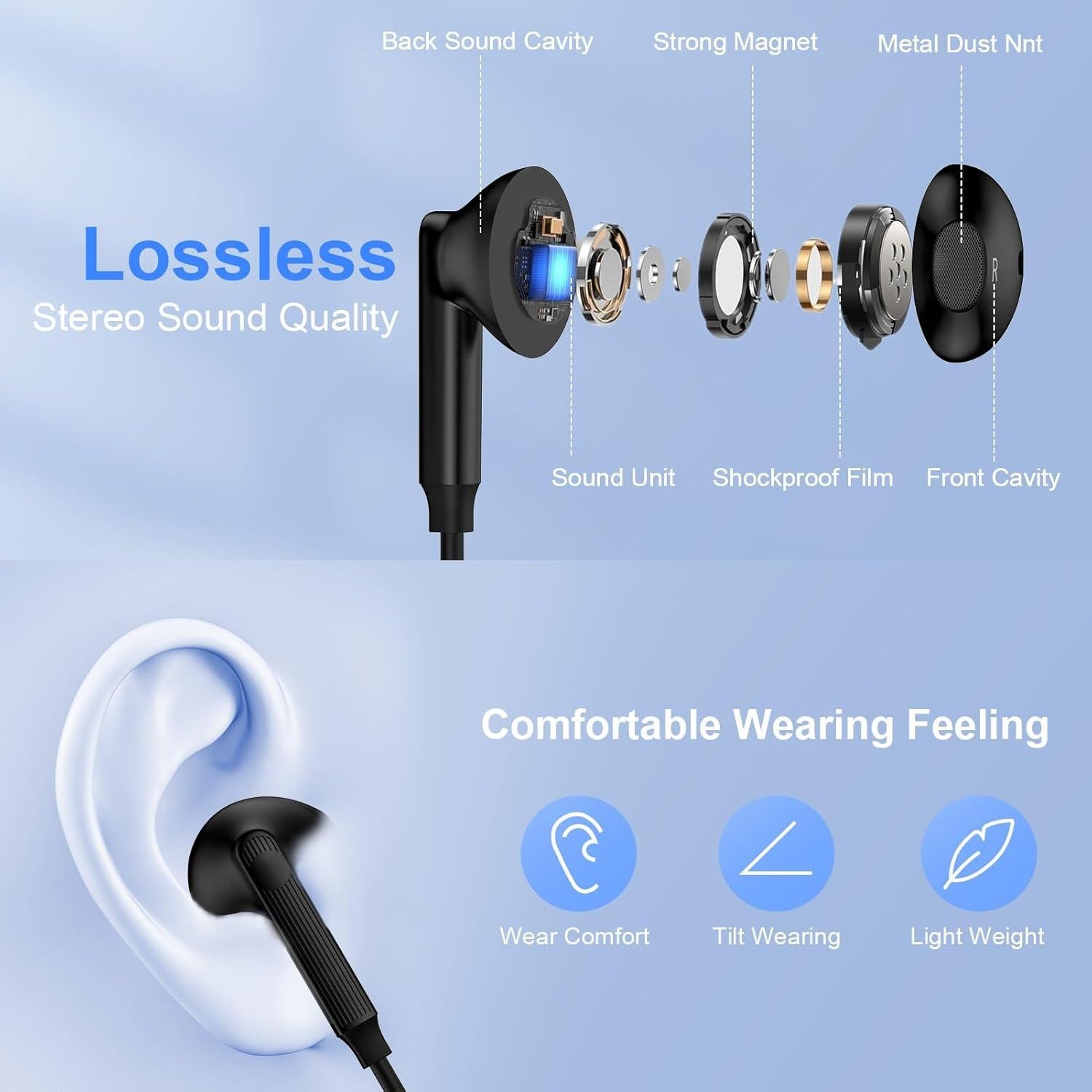 Auriculares USB C Antool con Micrófono para Samsung y iPhone