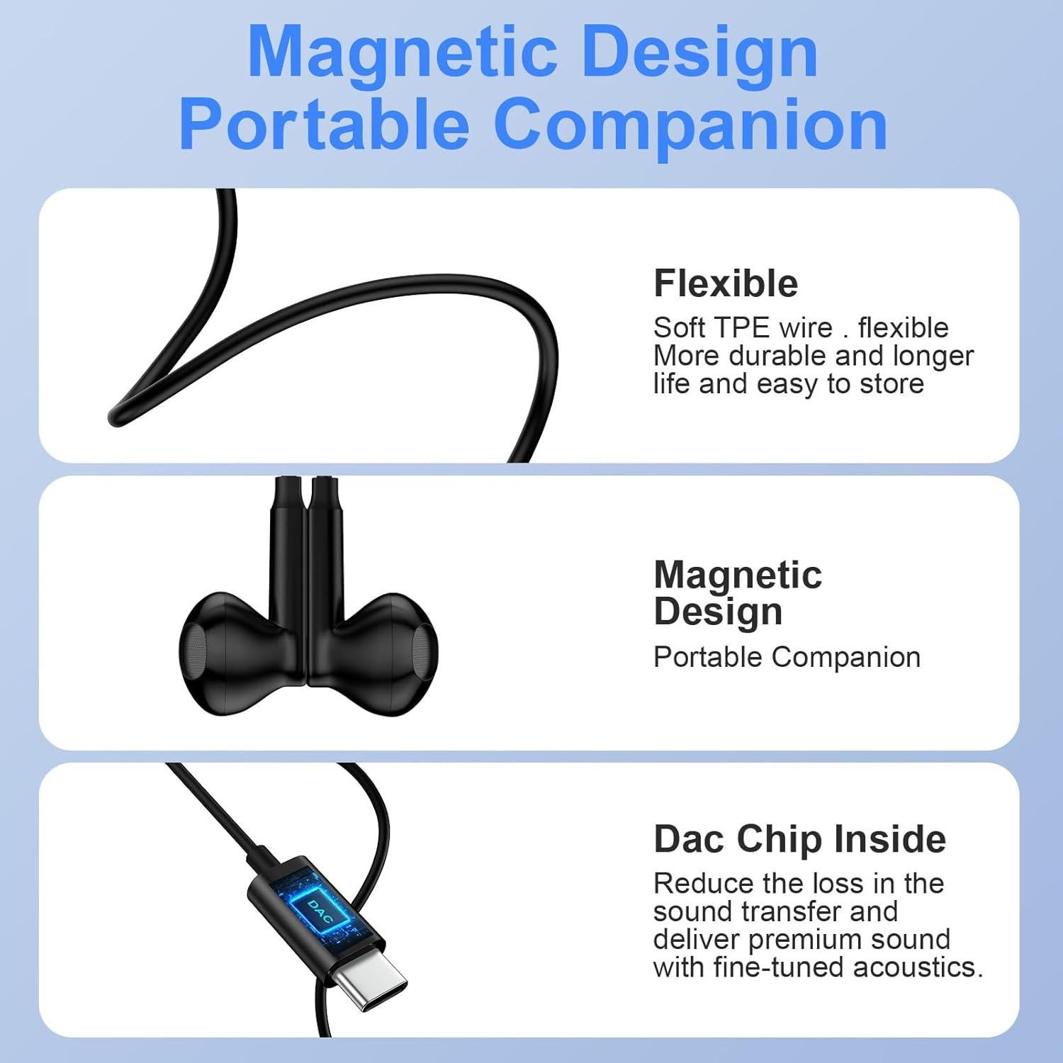 Auriculares USB C Antool con Micrófono para Samsung y iPhone