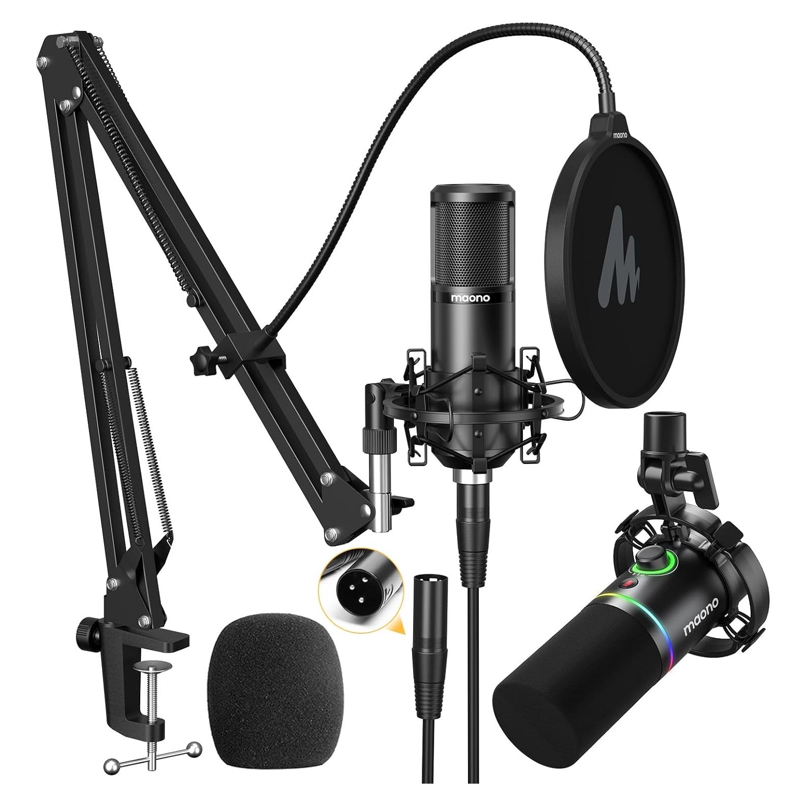 Micrófono de Condensador MAONO PM320S + Dinámico PD200X