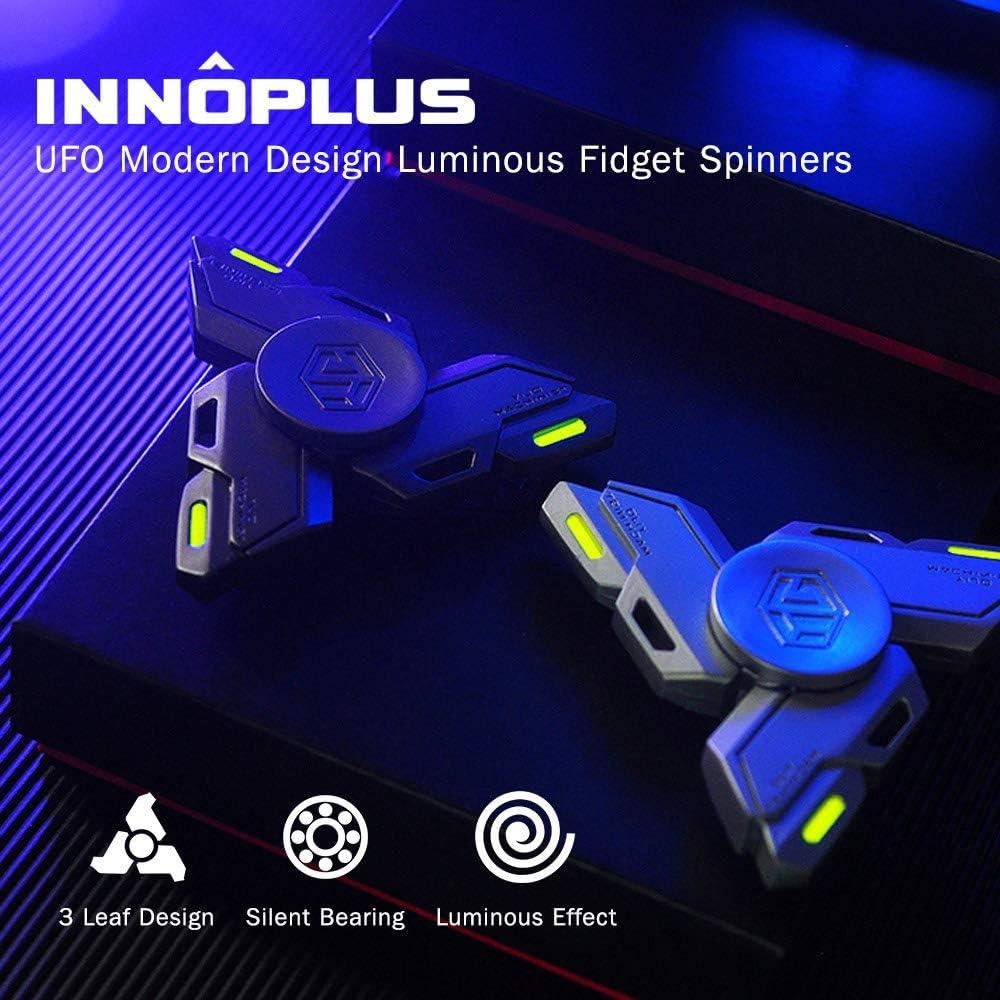 Fidget Spinner INNOPLUS Gris Antiestrés Luminiscente 5.58cm