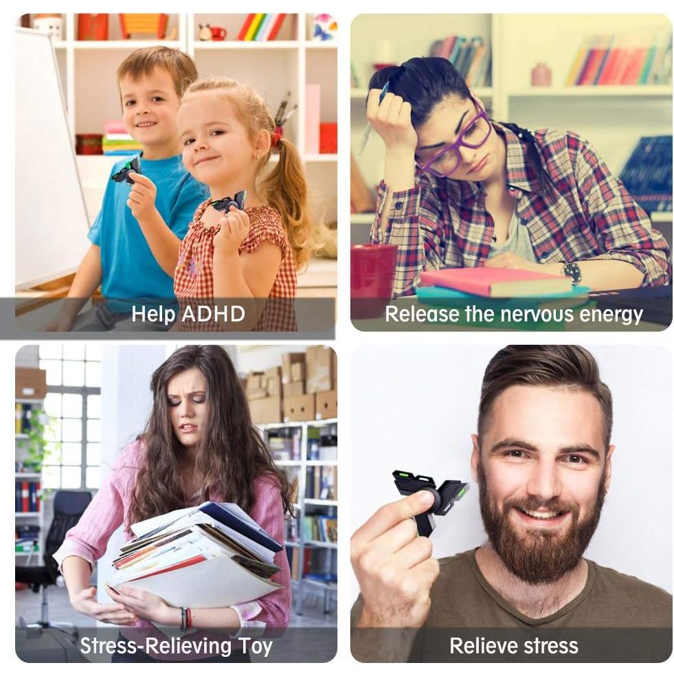 Fidget Spinner INNOPLUS Gris Antiestrés Luminiscente 5.58cm