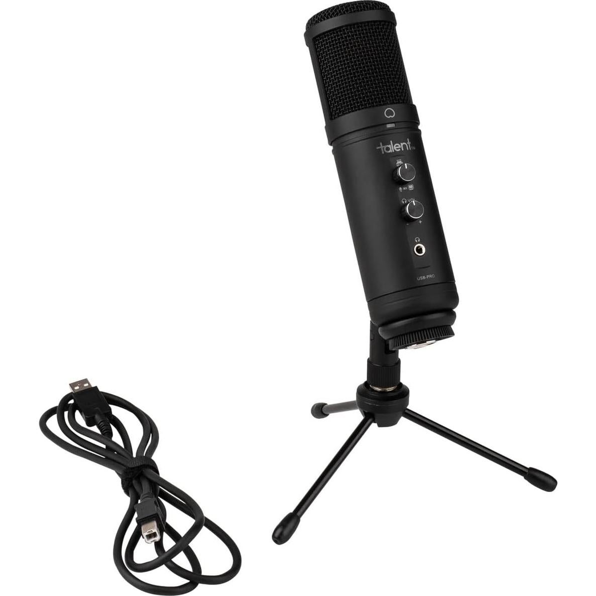 Micrófono USB Profesional Talent USB-PRO con Salida para Auriculares