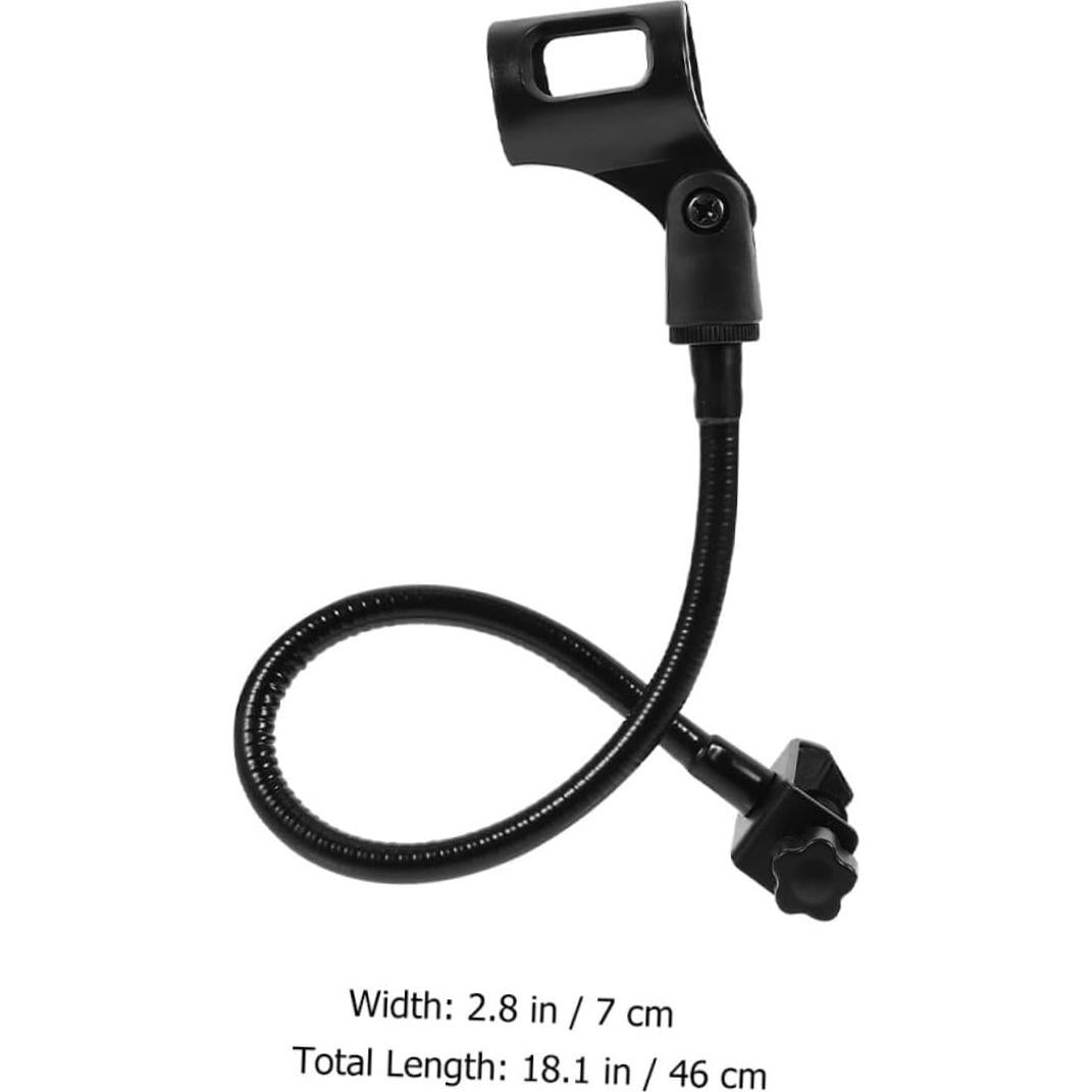Microphone Stand with Flexible Gooseneck Design Stable Storage Rack for Easy Operation and Versatile Use for Live Streaming Concerts and Daily Life