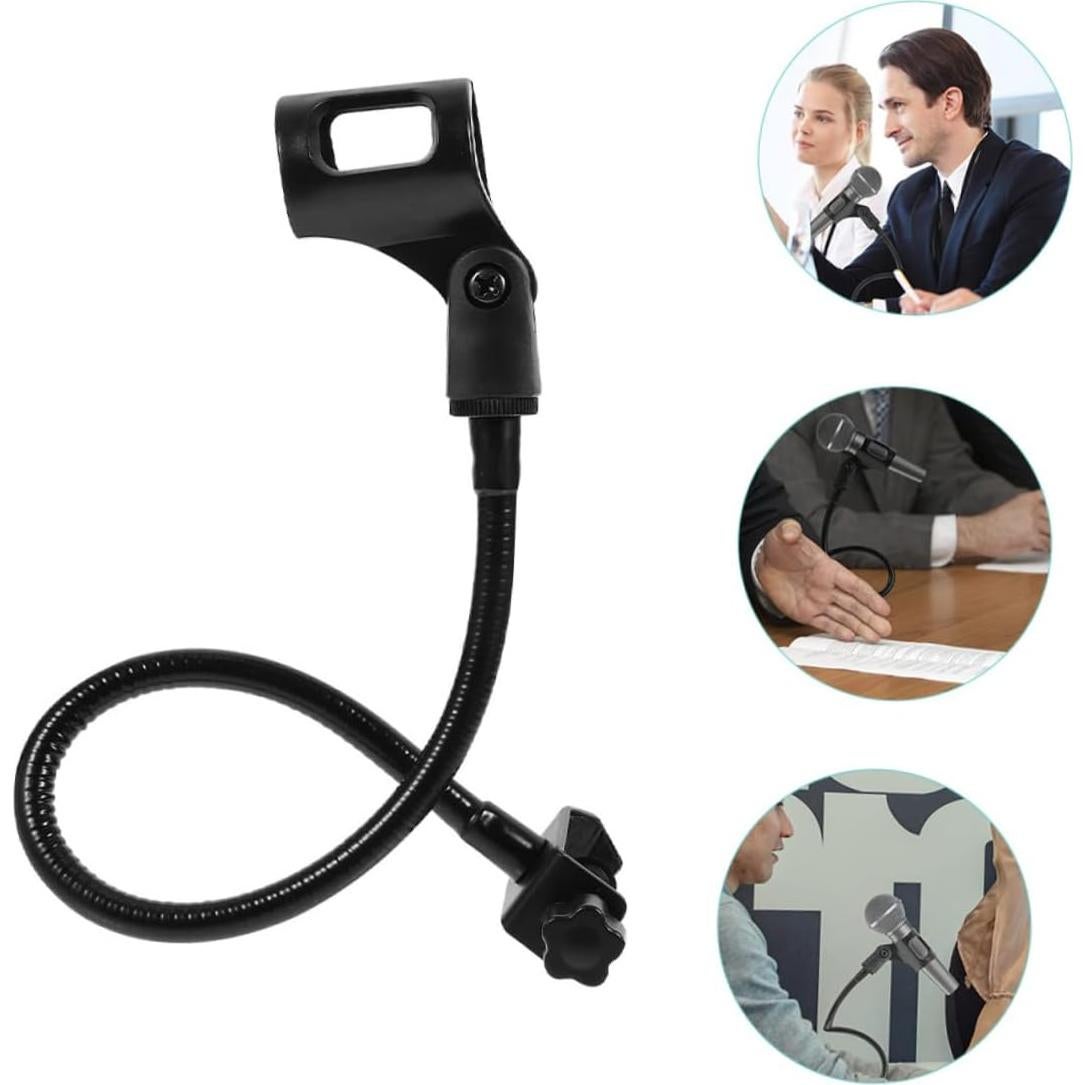 Microphone Stand with Flexible Gooseneck Design Stable Storage Rack for Easy Operation and Versatile Use for Live Streaming Concerts and Daily Life