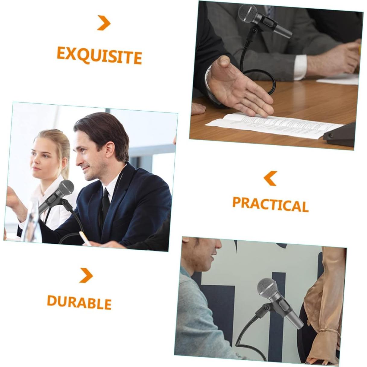 Microphone Stand with Flexible Gooseneck Design Stable Storage Rack for Easy Operation and Versatile Use for Live Streaming Concerts and Daily Life