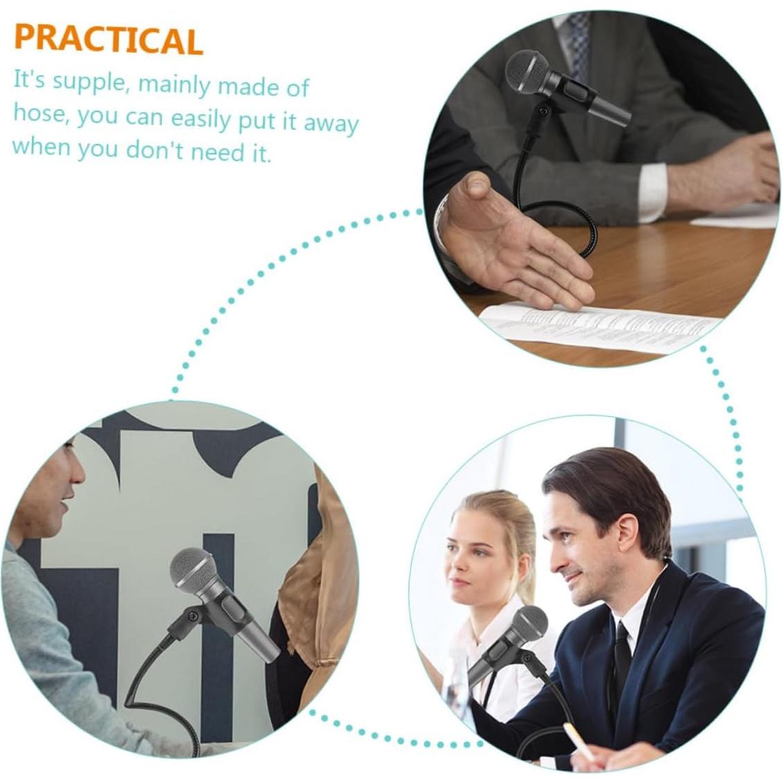 Microphone Stand with Flexible Gooseneck Design Stable Storage Rack for Easy Operation and Versatile Use for Live Streaming Concerts and Daily Life