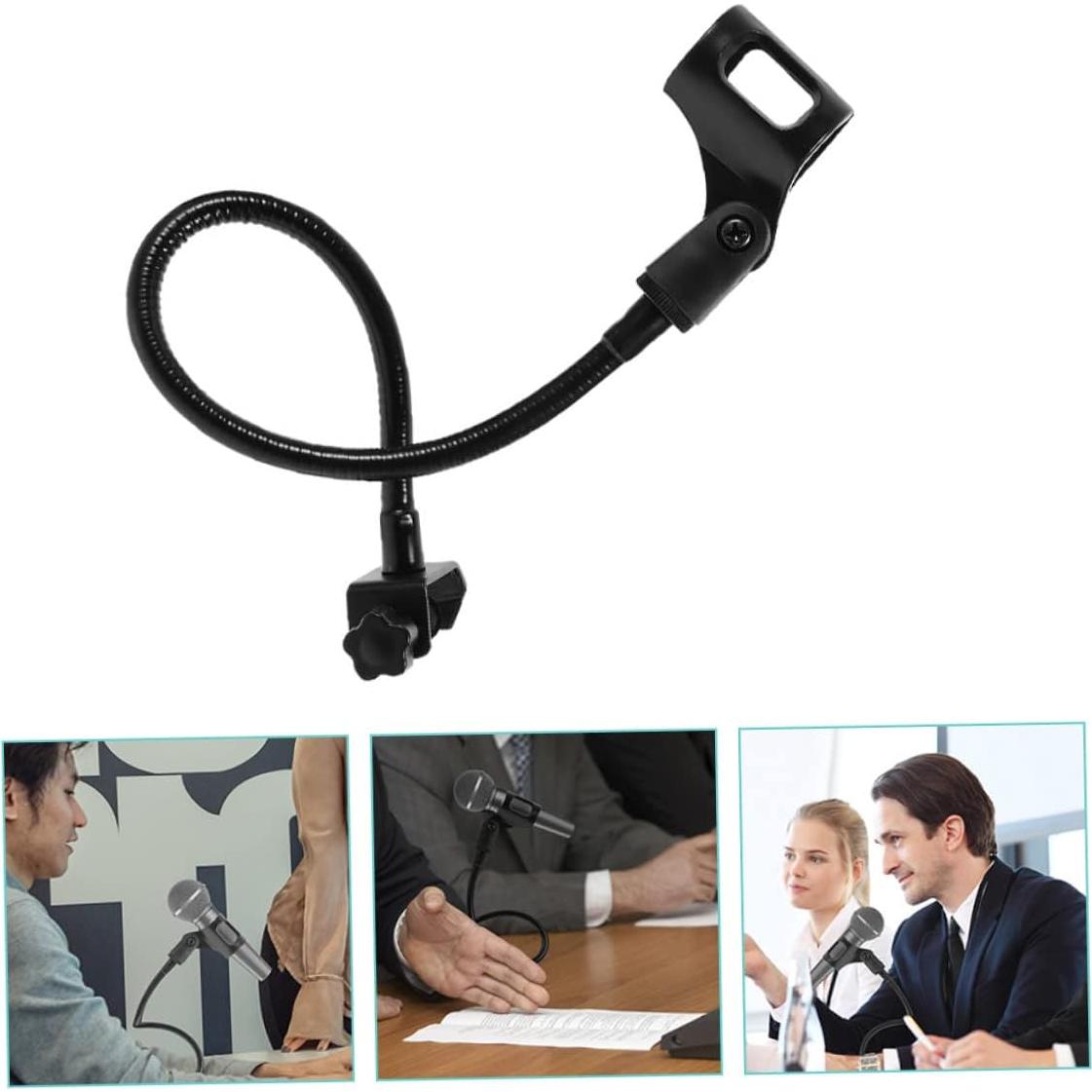 Microphone Stand with Flexible Gooseneck Design Stable Storage Rack for Easy Operation and Versatile Use for Live Streaming Concerts and Daily Life