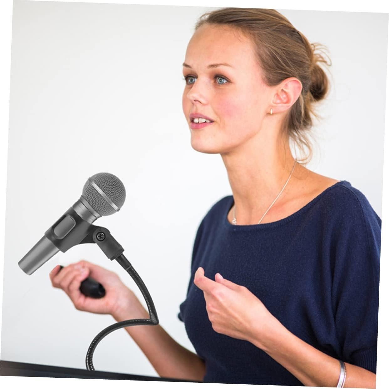 Microphone Stand with Flexible Gooseneck Design Stable Storage Rack for Easy Operation and Versatile Use for Live Streaming Concerts and Daily Life