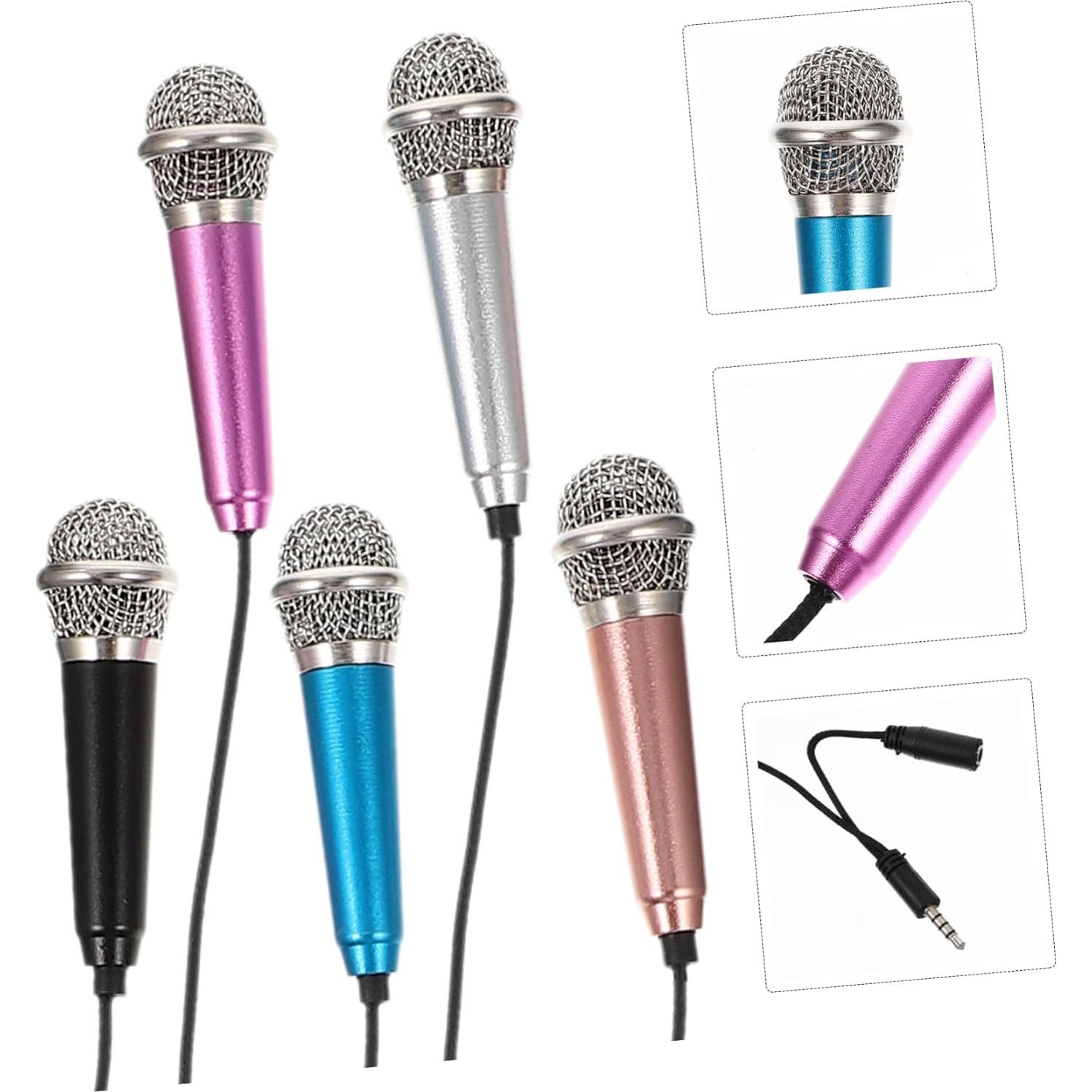 Mini Micrófono Portátil Yardwe para Smartphones - 5 Piezas