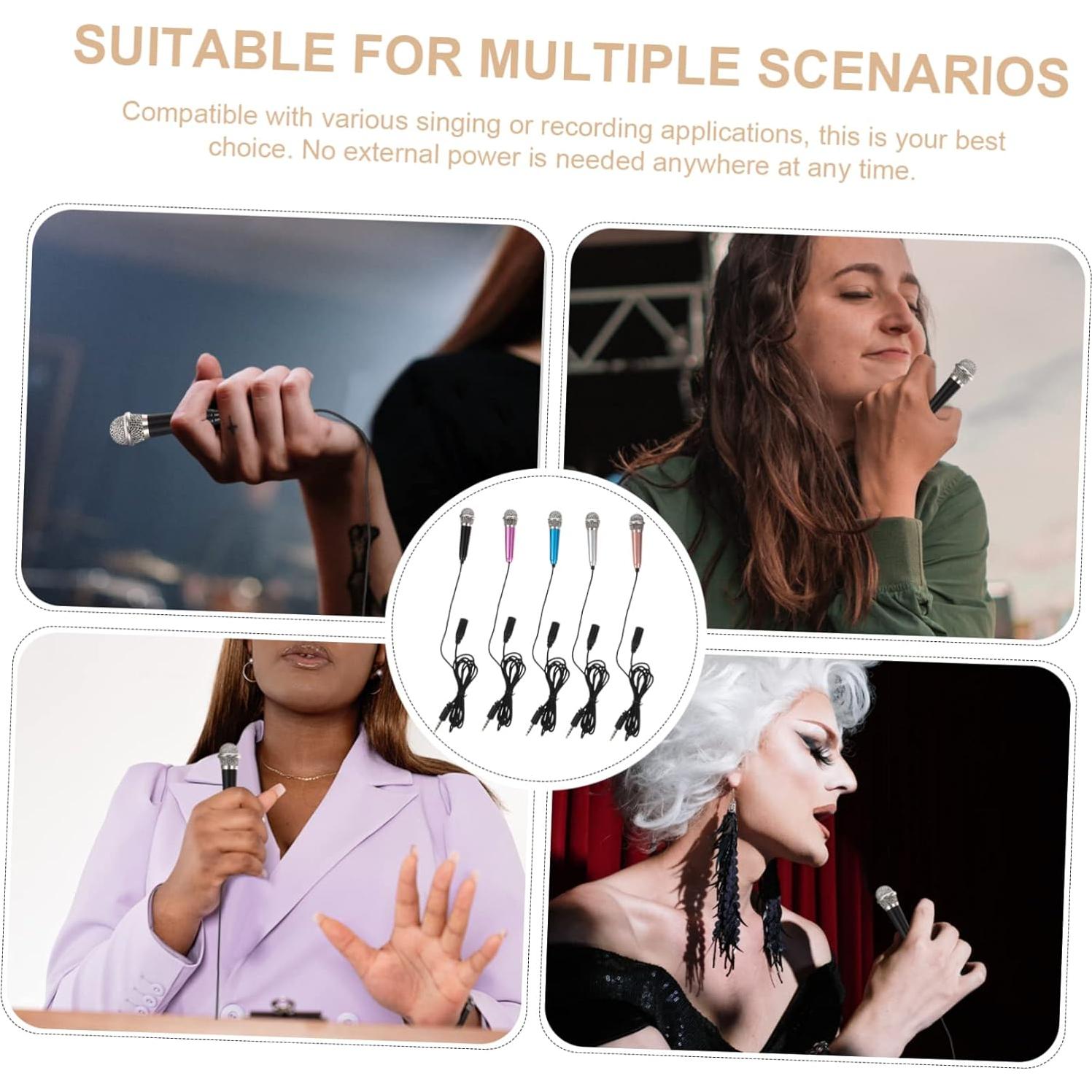 Mini Micrófono Portátil Yardwe para Smartphones - 5 Piezas