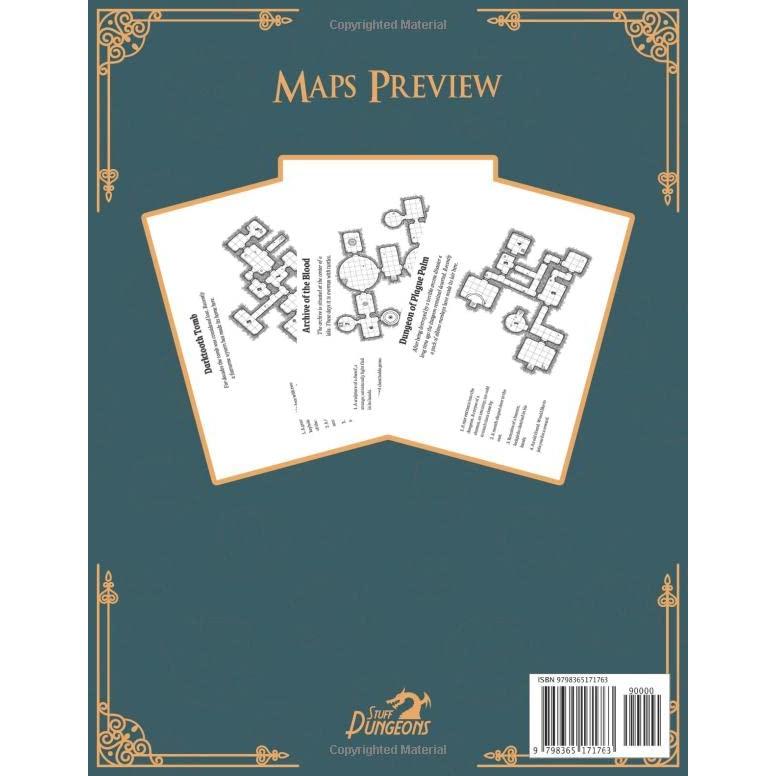 Dungeons and Dragons Dungeon Maps for Game Masters Vol 1: 100 Unique Maps and Background Stories for TTRPG's