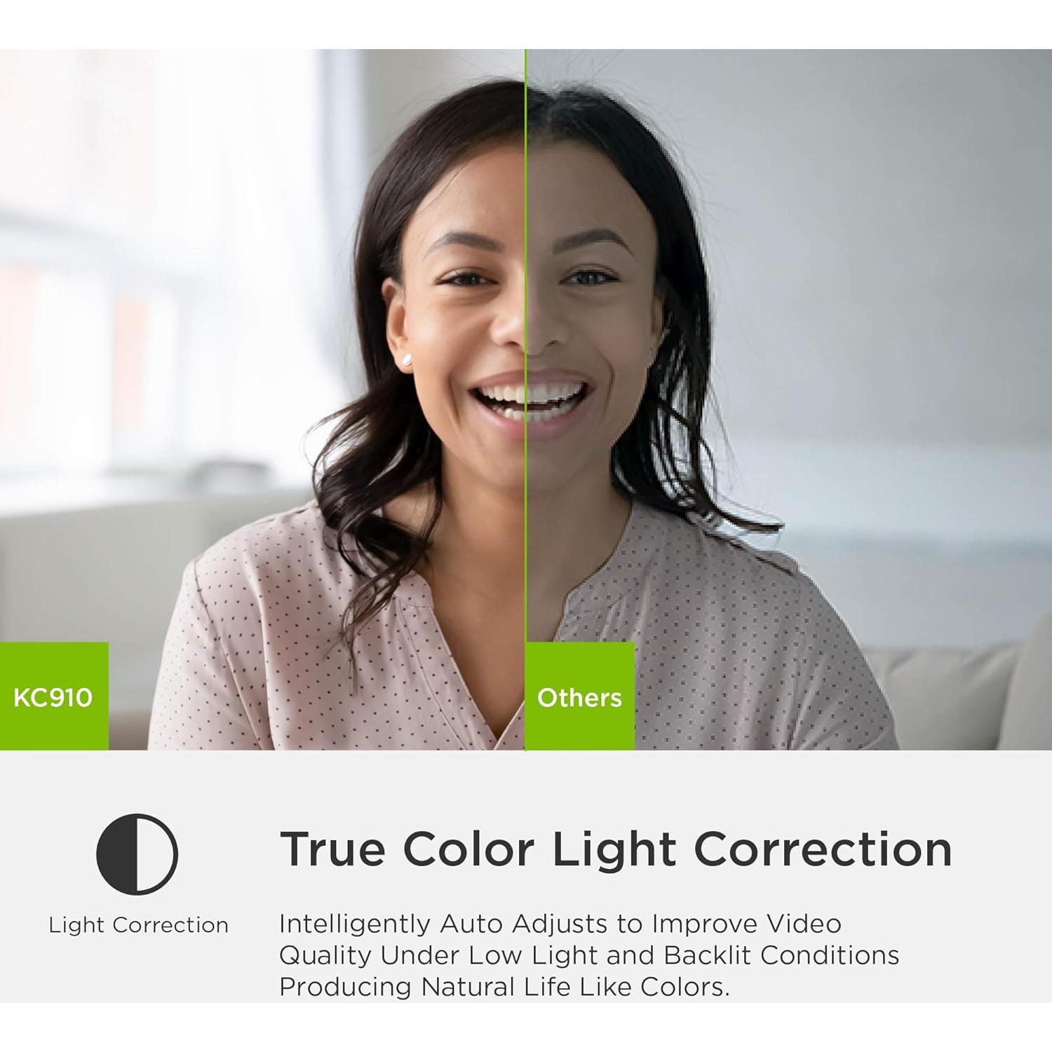 Cámara Web HD 1080p KOVOQ con Micrófono y Corrección Automática