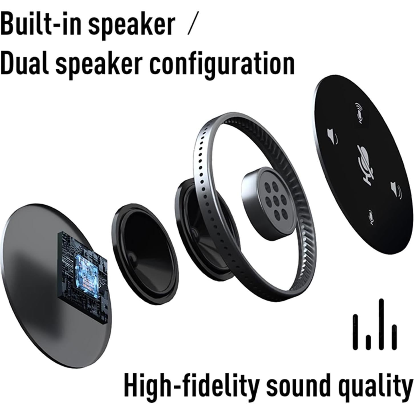 Micrófono USB Y02 con altavoz integrado, omnidireccional 360°