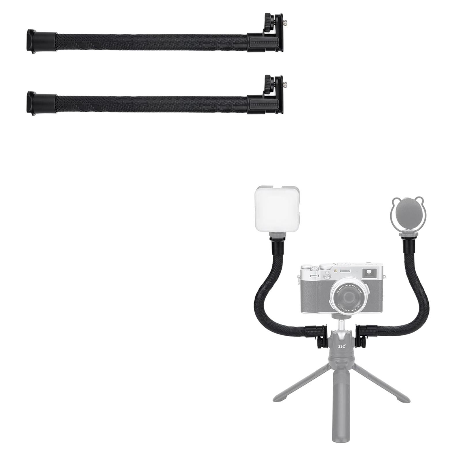 JJC Soporte de Micrófono Ajustable 2-Pack Brazo Flexible