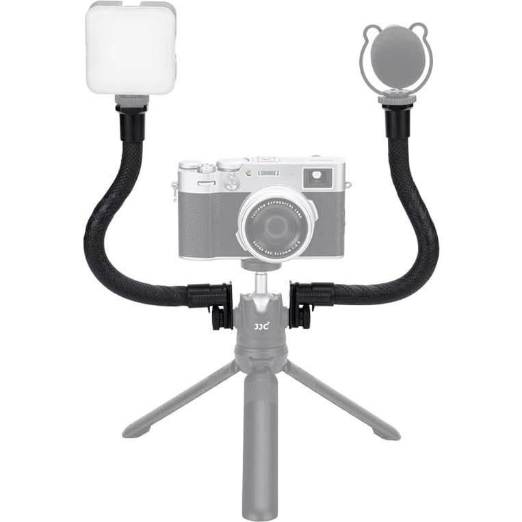 JJC Soporte de Micrófono Ajustable 2-Pack Brazo Flexible