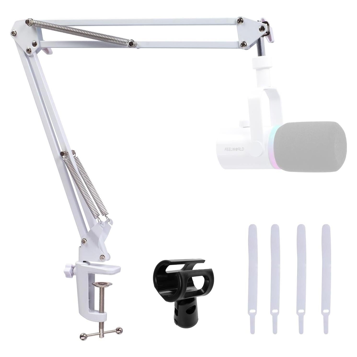 Brazo de Micrófono Ajustable FEELWORLD AMS1 Blanco 0.59 kg