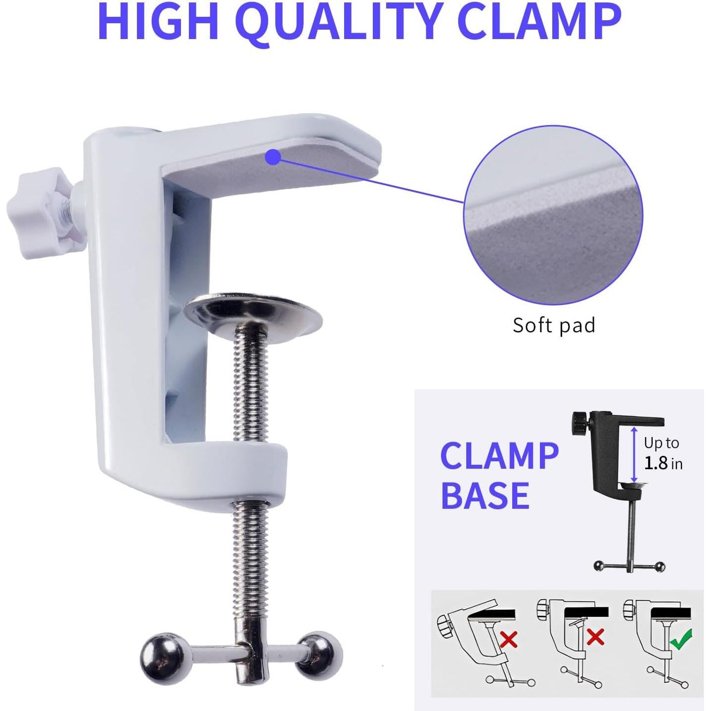 Brazo de Micrófono Ajustable FEELWORLD AMS1 Blanco 0.59 kg