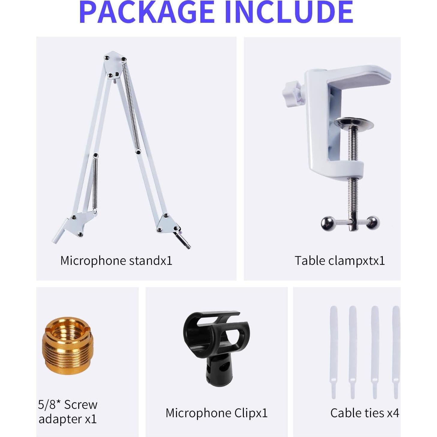 Brazo de Micrófono Ajustable FEELWORLD AMS1 Blanco 0.59 kg