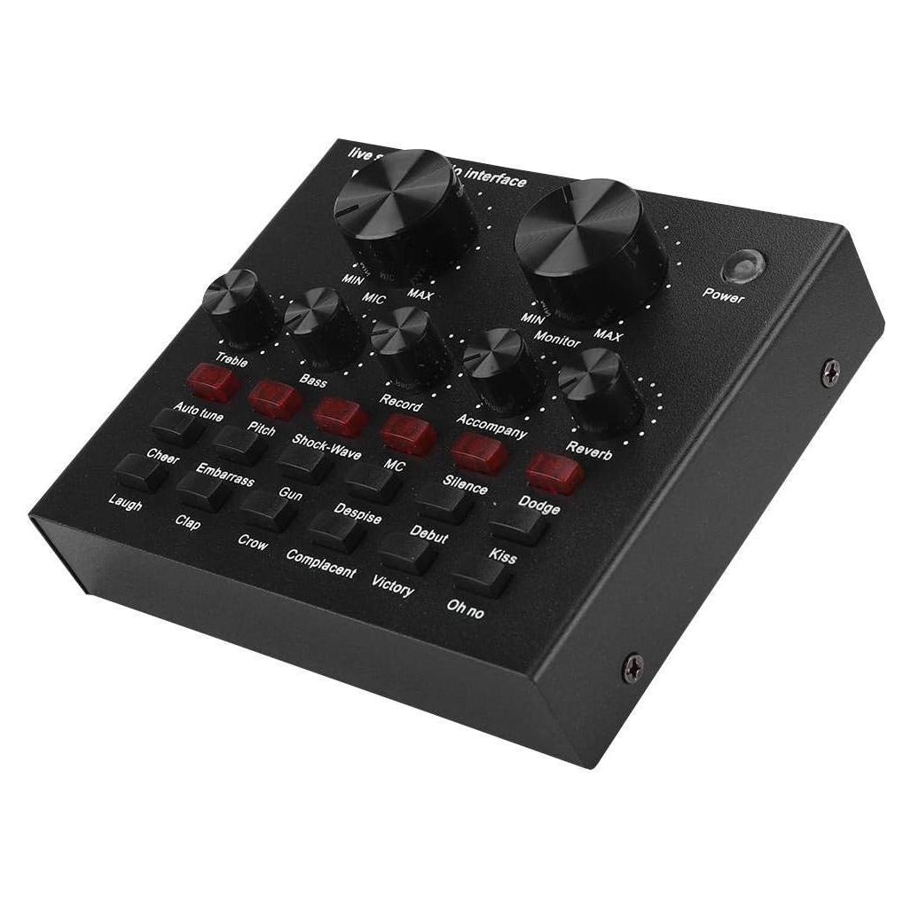 Tarjeta de Sonido Bluetooth Externa V8 Dpofirs 112 Efectos