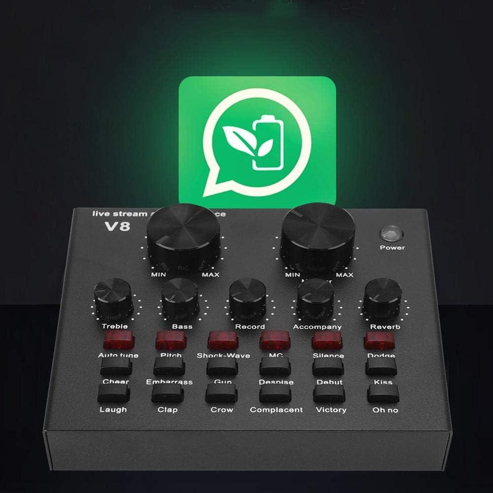 Tarjeta de Sonido Bluetooth Externa V8 Dpofirs 112 Efectos