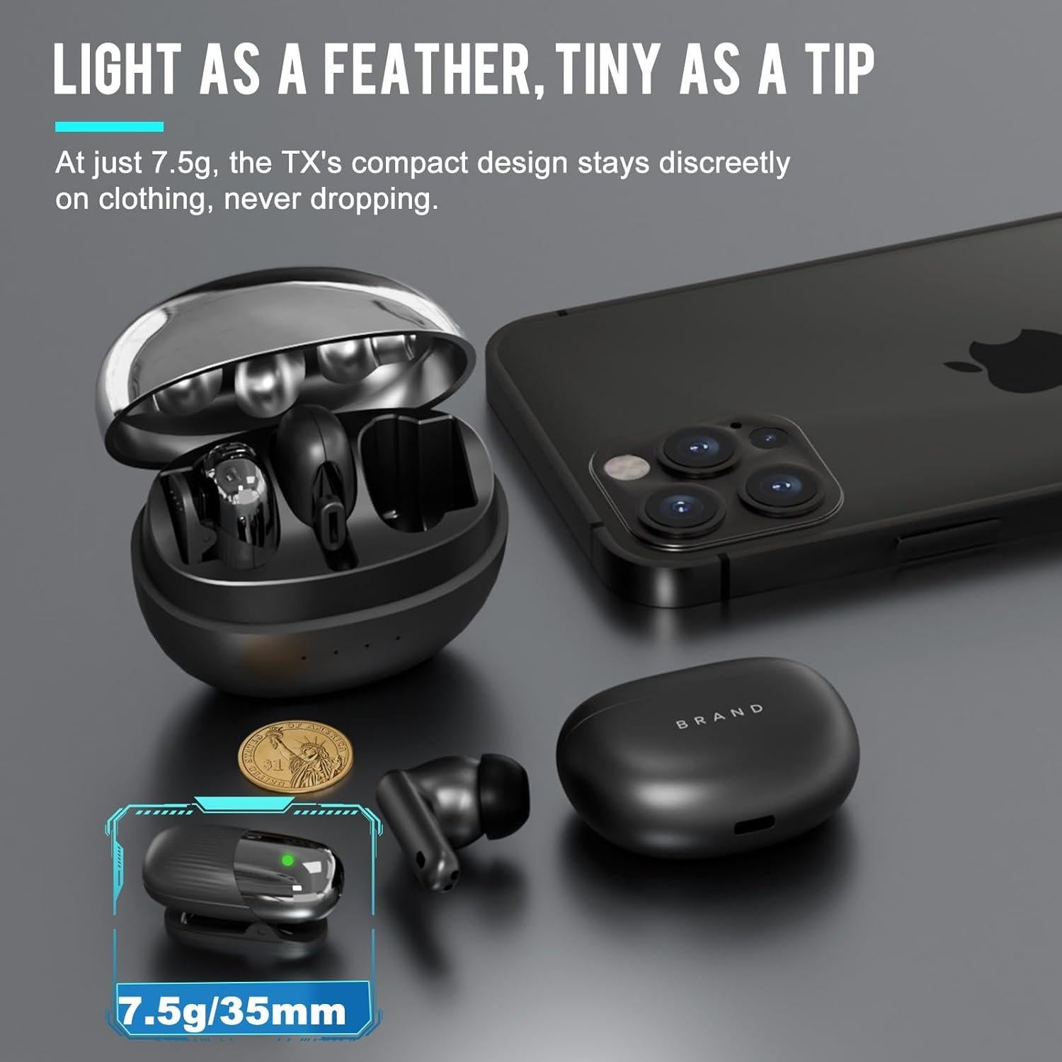 Micrófono Lavalier Inalámbrico Lulunafu S5 48kHz 80m