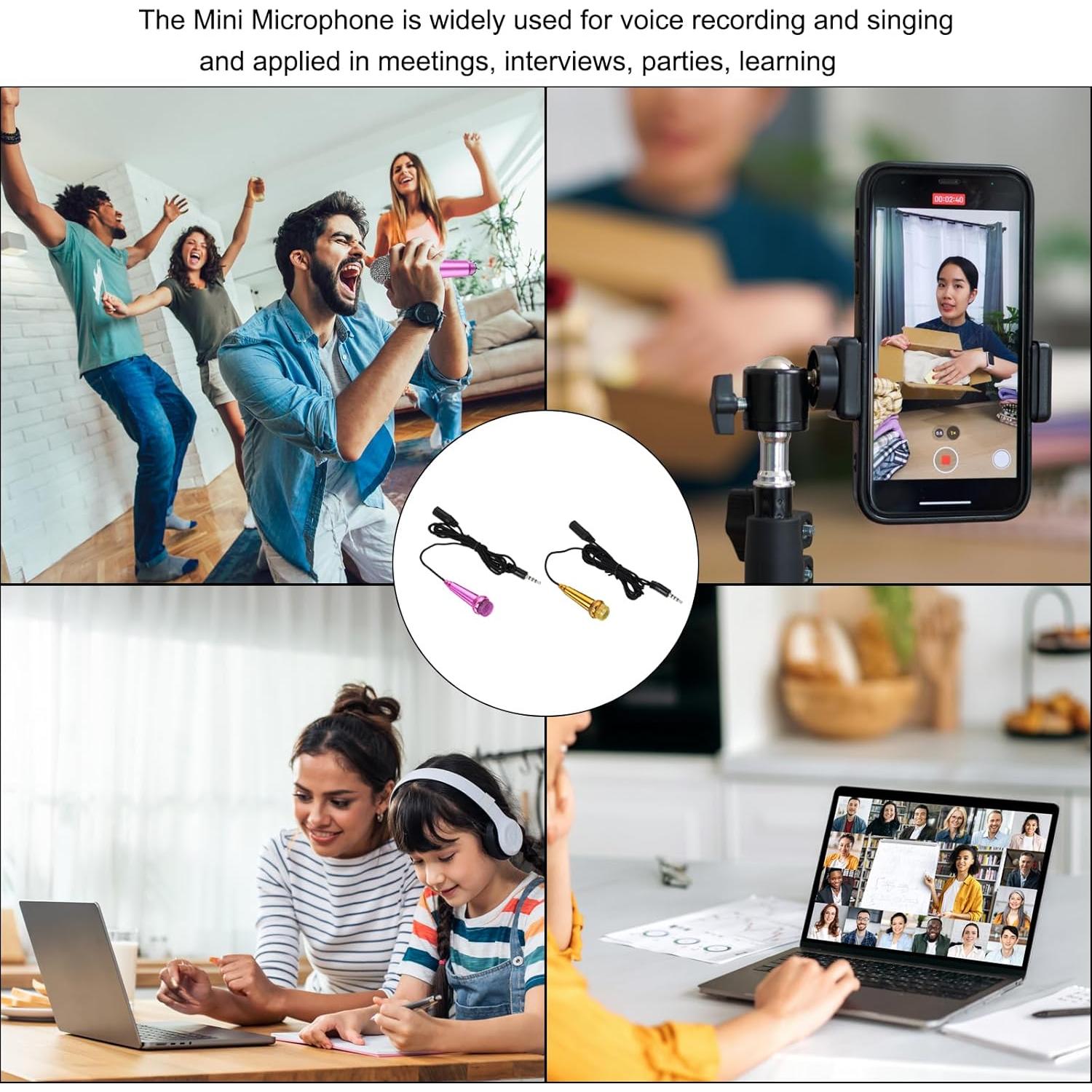 Micrófono Mini Portátil MECCANIXITY 2 Pcs con Cubiertas