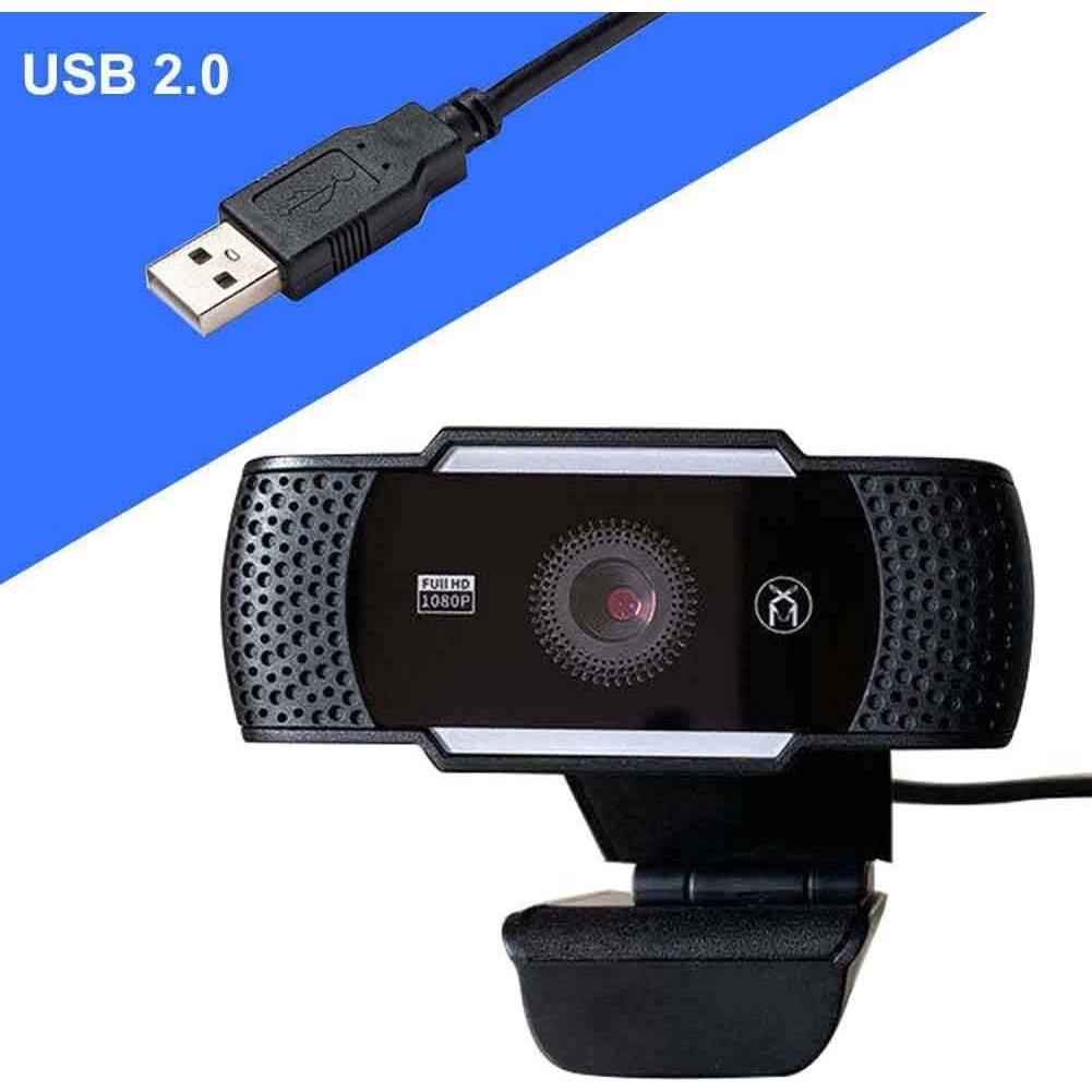 Cámara Web HD Hongwen 1080P con Micrófono USB para PC