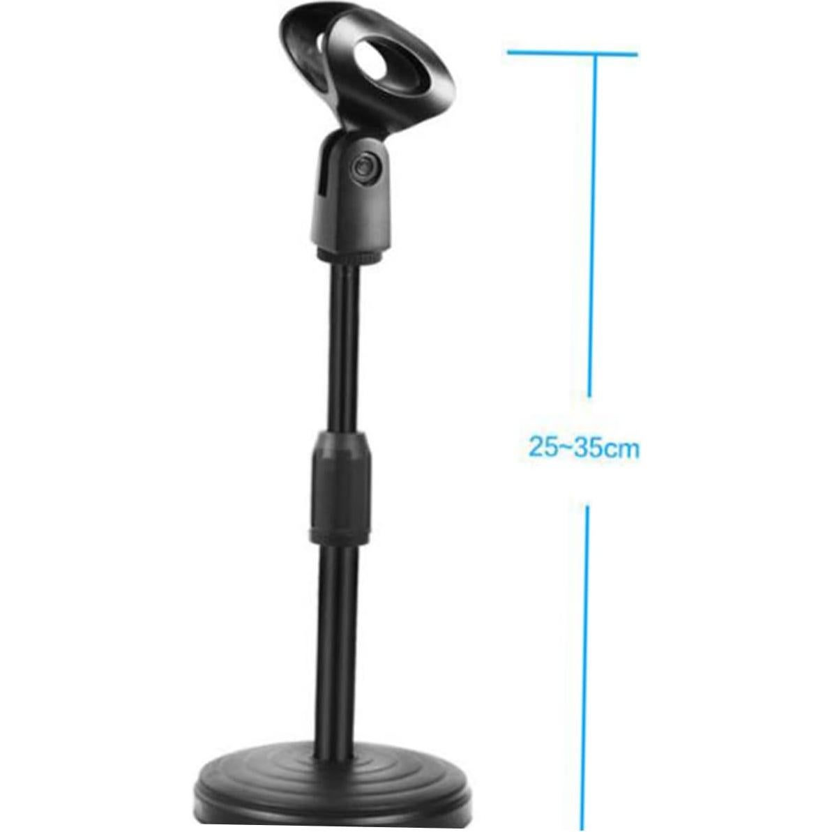 Soporte de Micrófono Profesional ABS Negro 2 Piezas 35 cm