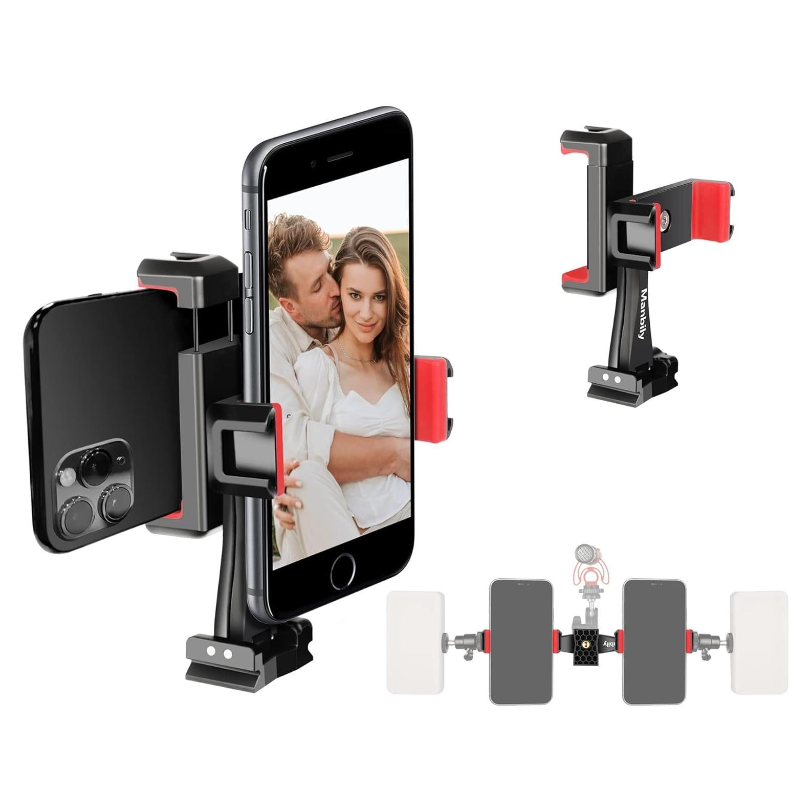 Adaptador de Montaje para Trípode Manbily SP-03 con Soporte Doble