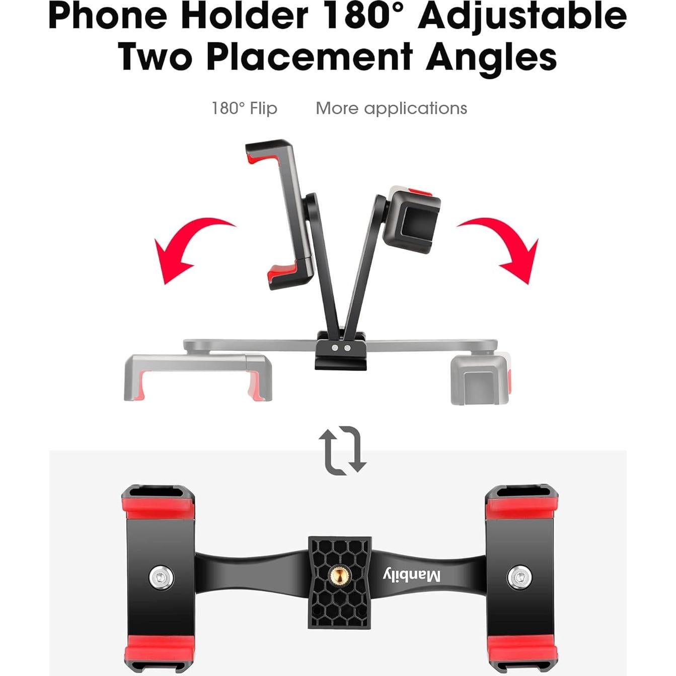 Adaptador de Montaje para Trípode Manbily SP-03 con Soporte Doble