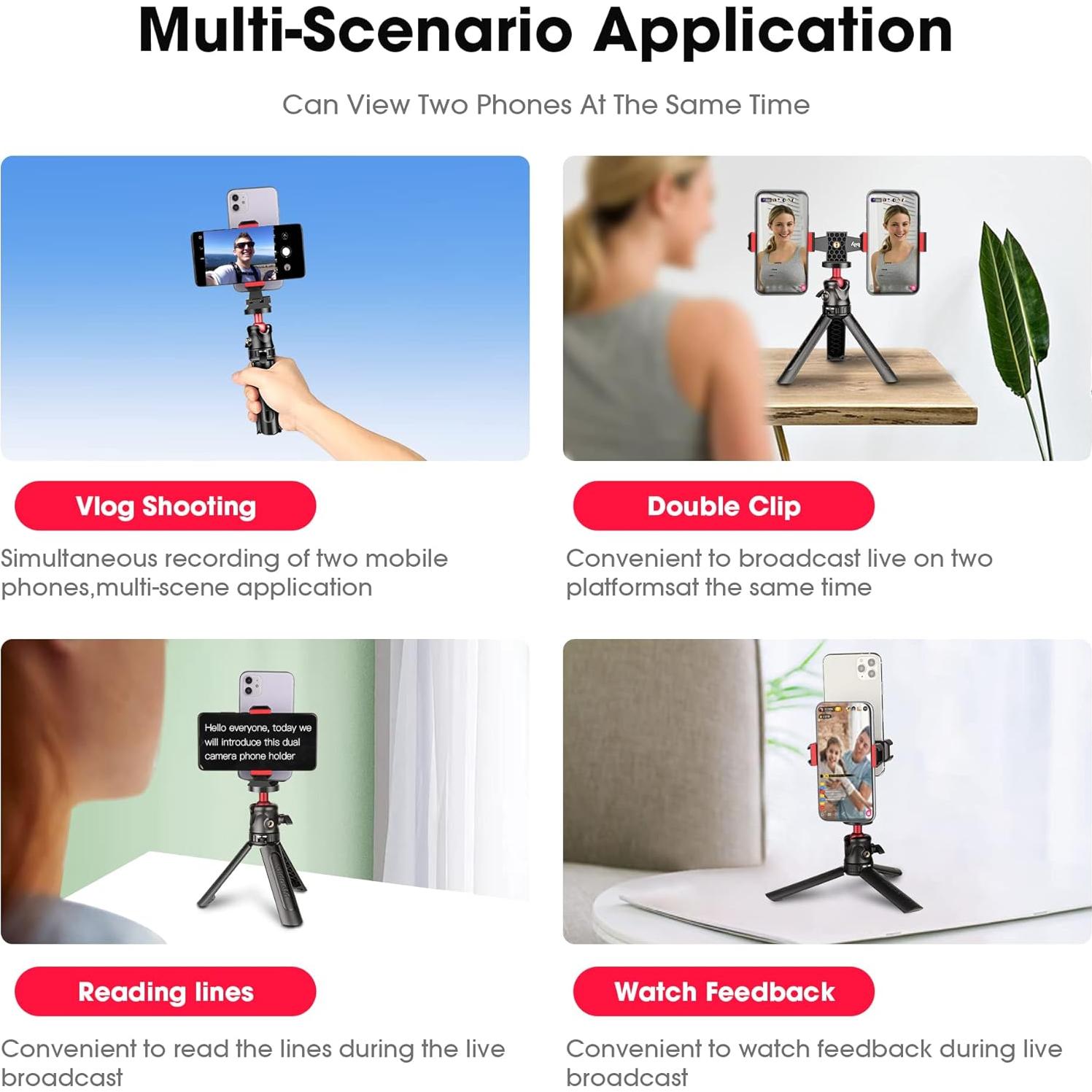 Adaptador de Montaje para Trípode Manbily SP-03 con Soporte Doble