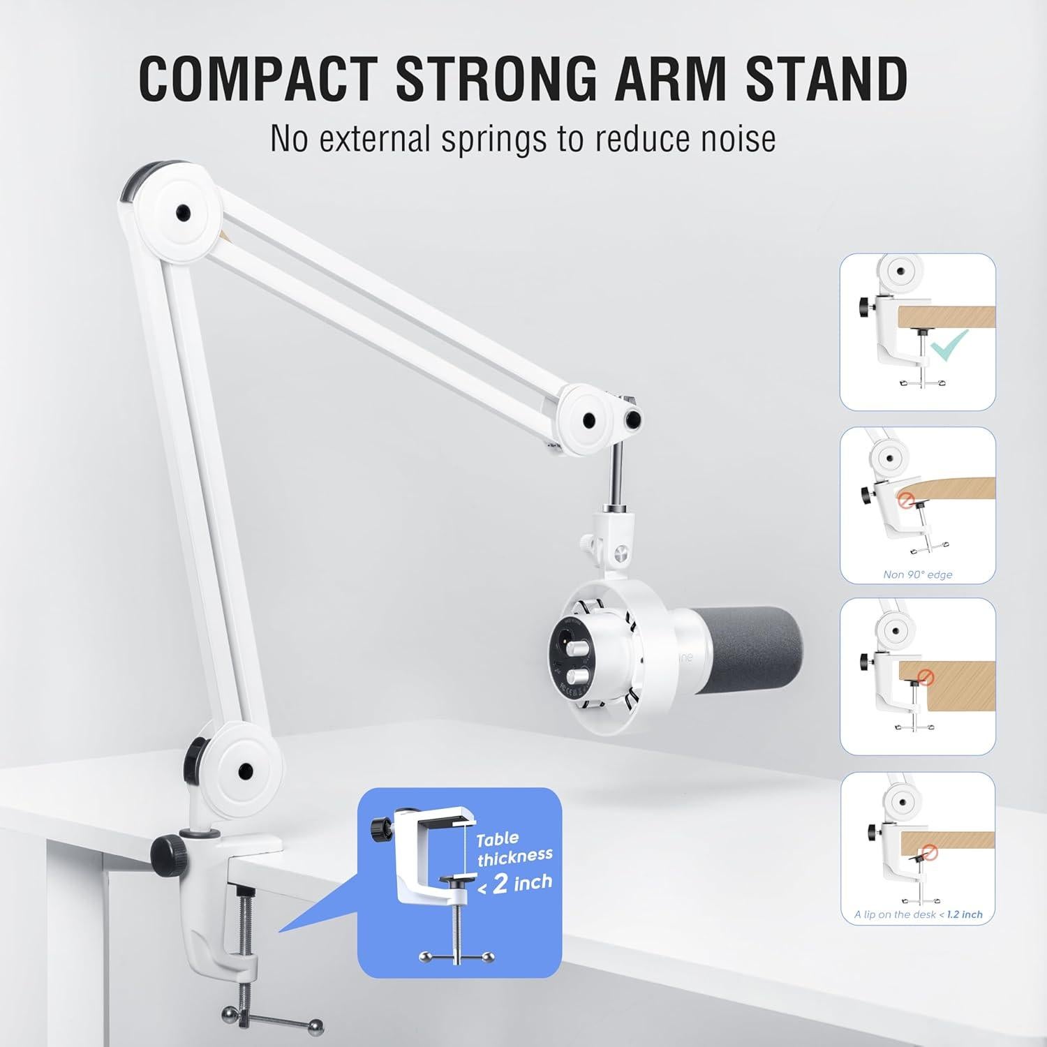 Conjunto Micrófono XLR USB FIFINE K688W+BM63W con Soporte