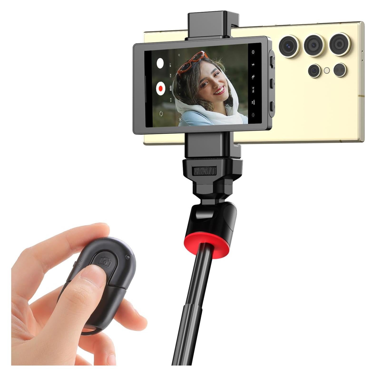 Monitor de Selfie King Ma 10 cm para Samsung y iPhone - Sincronización Inalámbrica