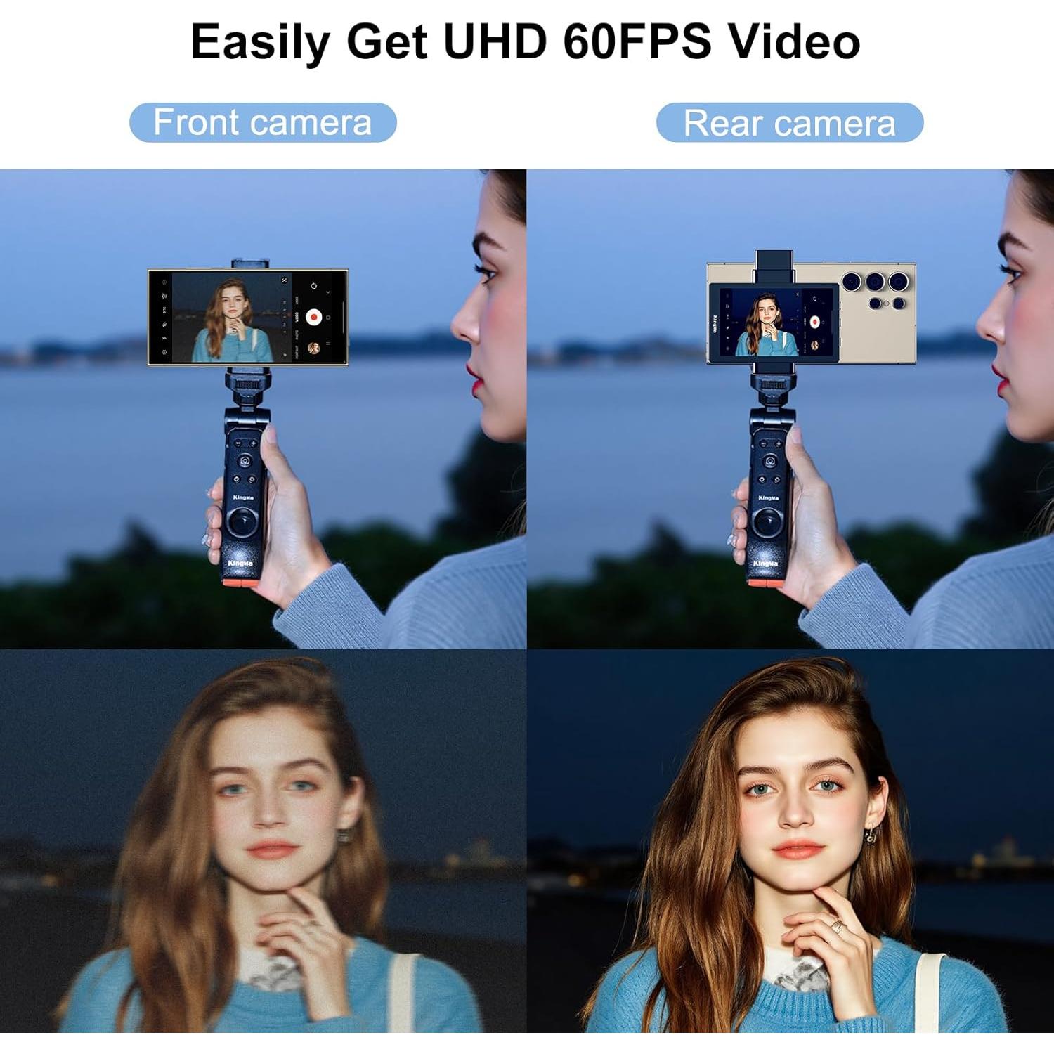 Monitor de Selfie King Ma 10 cm para Samsung y iPhone - Sincronización Inalámbrica