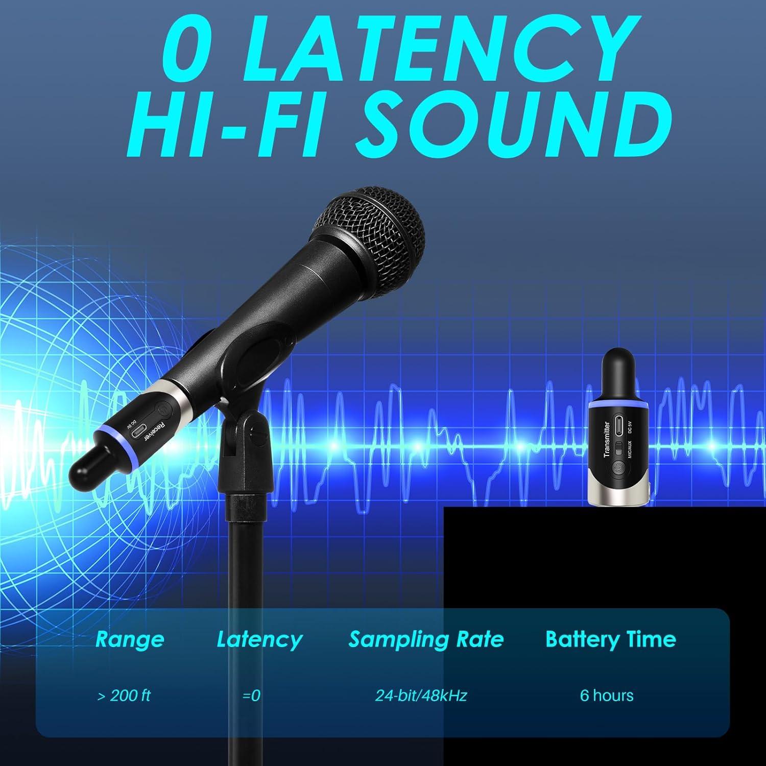 Transmisor Receptor Inalámbrico UHF SOVVID SW-007 XLR 4 Canales