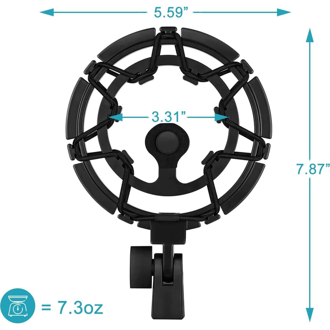 Soporte Antivibración para Micrófono Blue Yeti - YT001 Negro